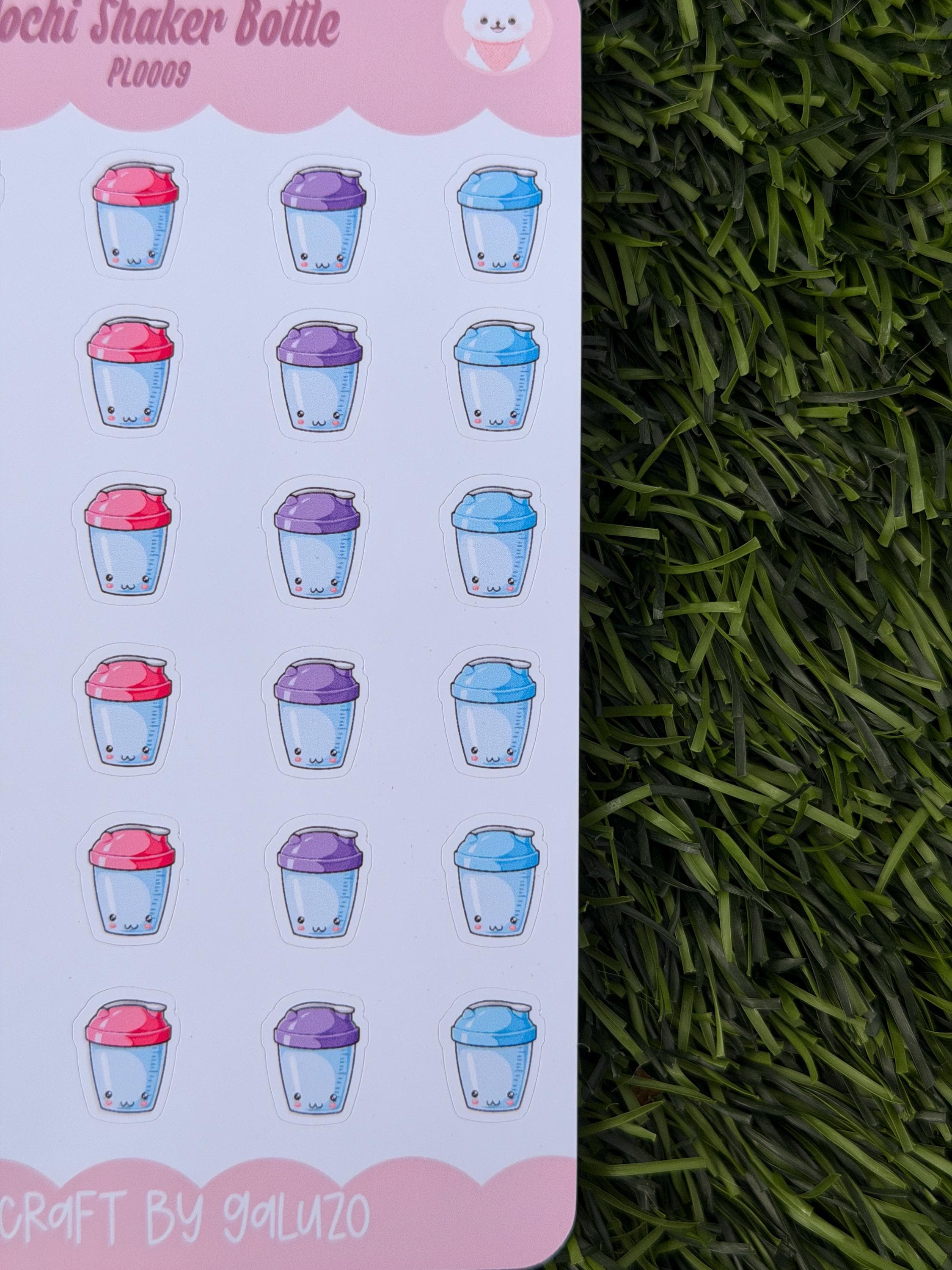 Kawaii Shaker Bottle Sticker Sheet | Kiss Cut