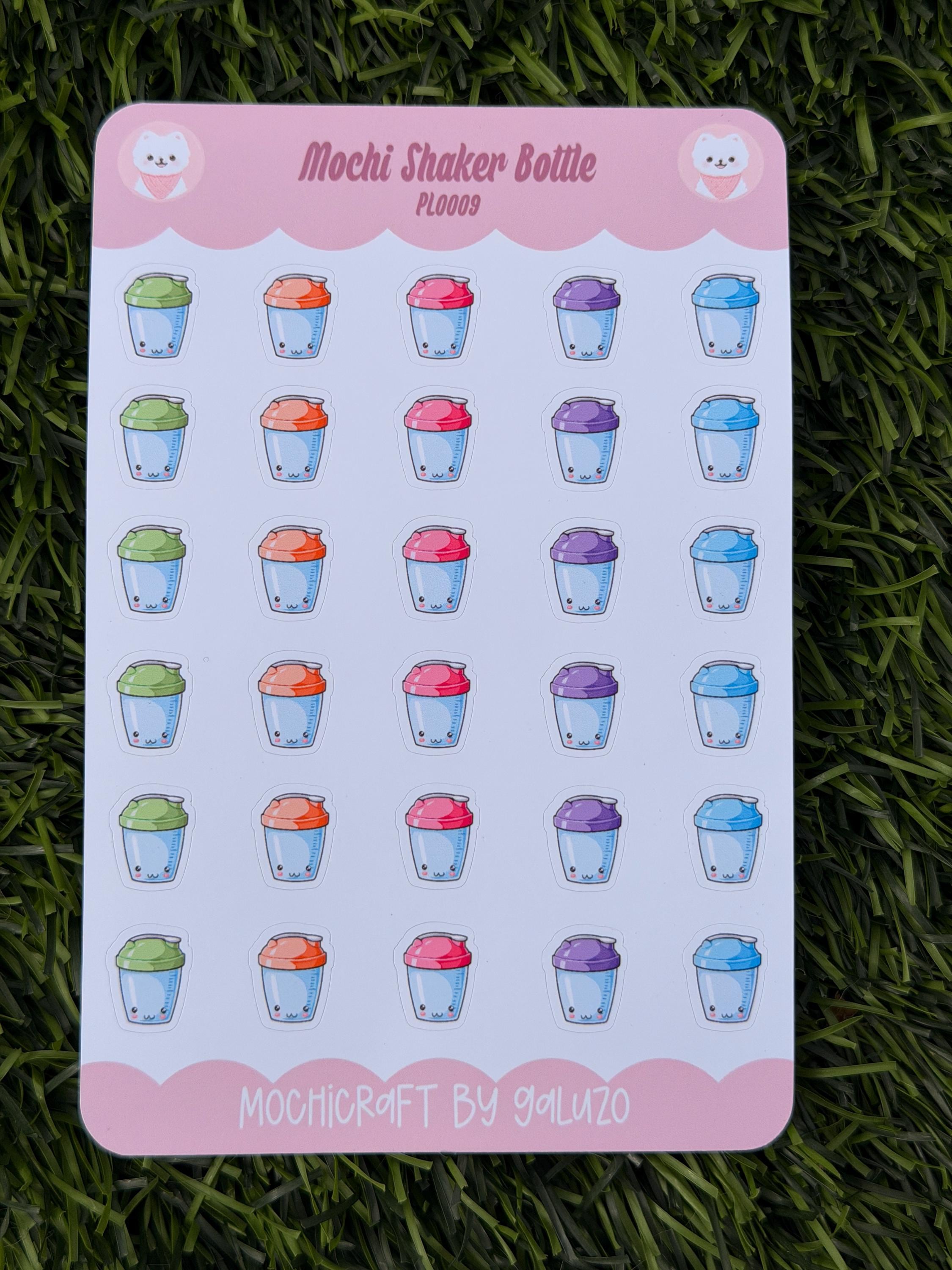 Kawaii Shaker Bottle Sticker Sheet | Kiss Cut