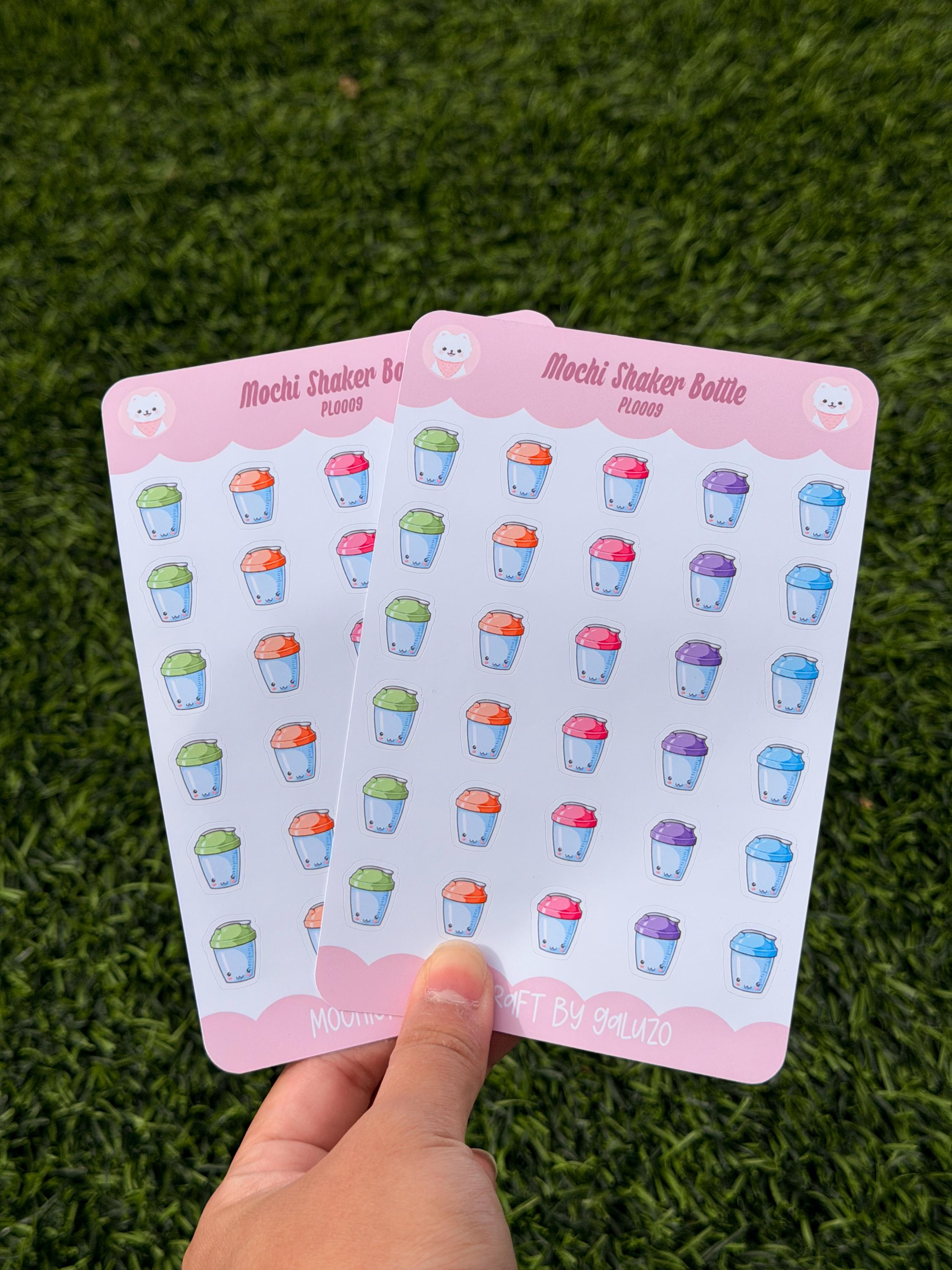 Kawaii Shaker Bottle Sticker Sheet | Kiss Cut