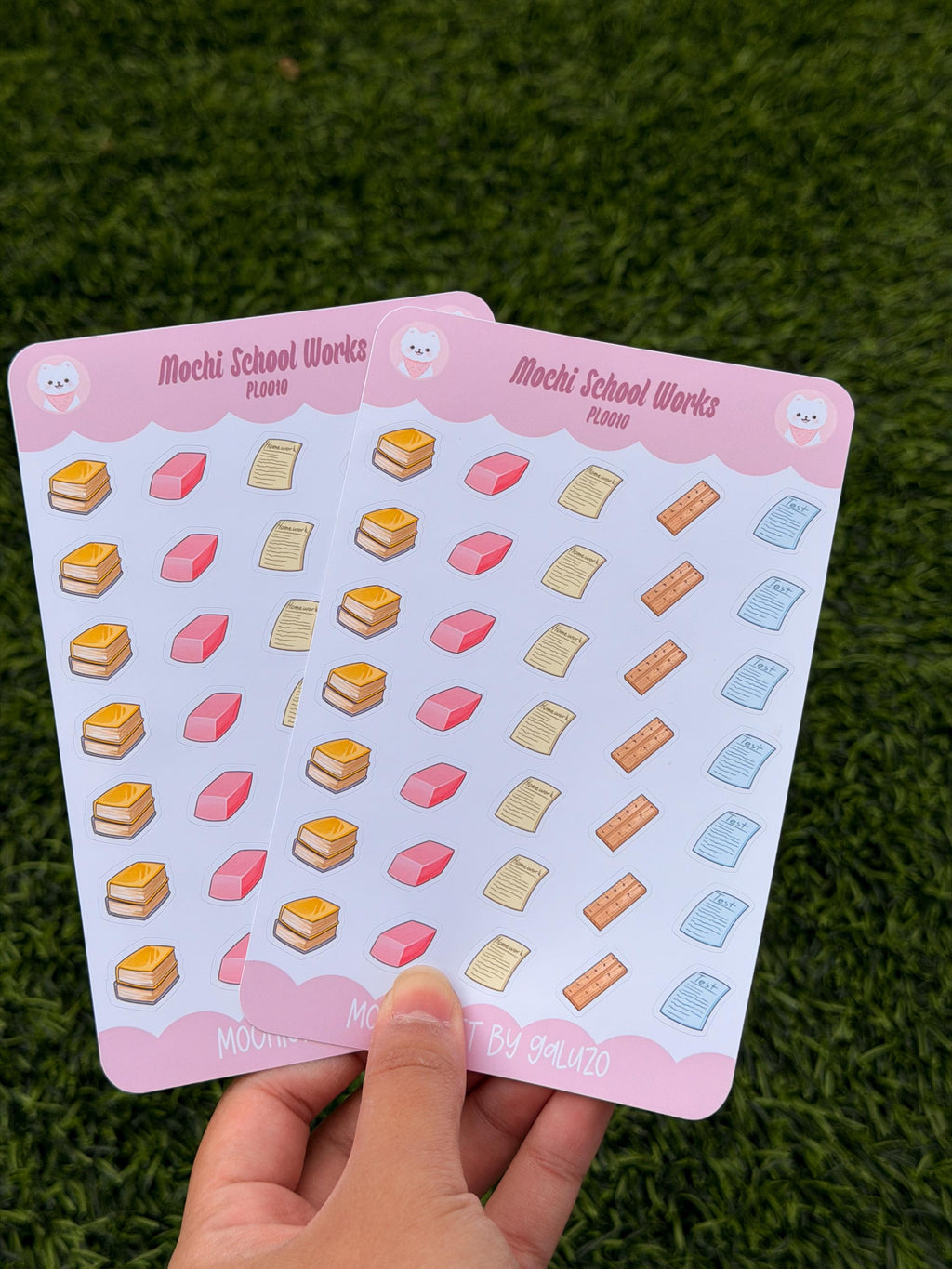 Kawaii School Works Sticker Sheet | Kiss Cut