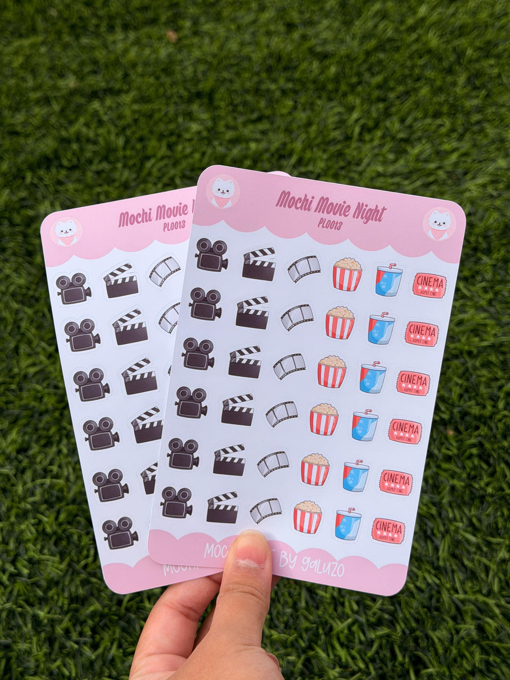 Kawaii Movie Night Sticker Sheet | Kiss Cut