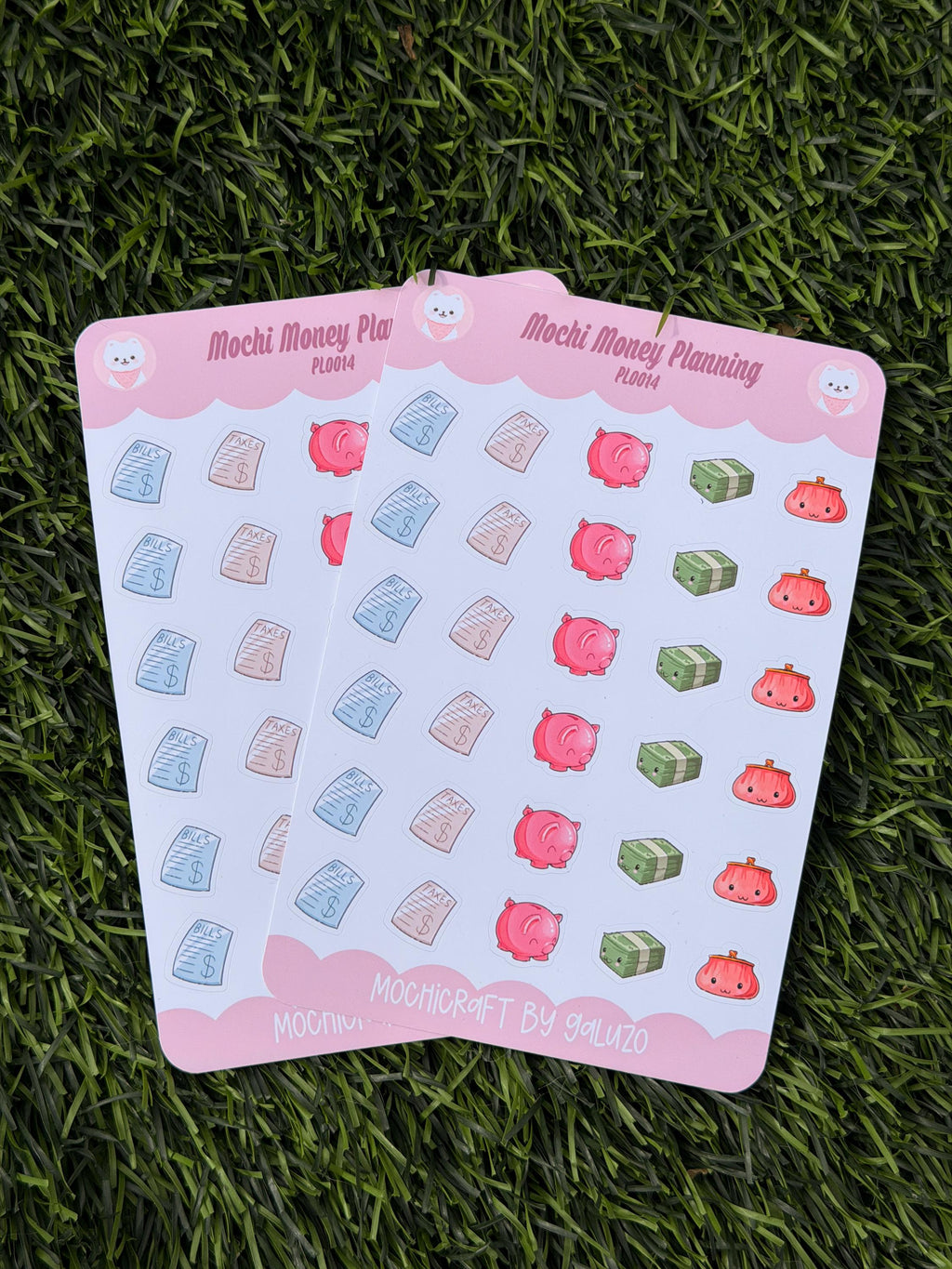 Kawaii Money Planning Sticker Sheet | Kiss Cut