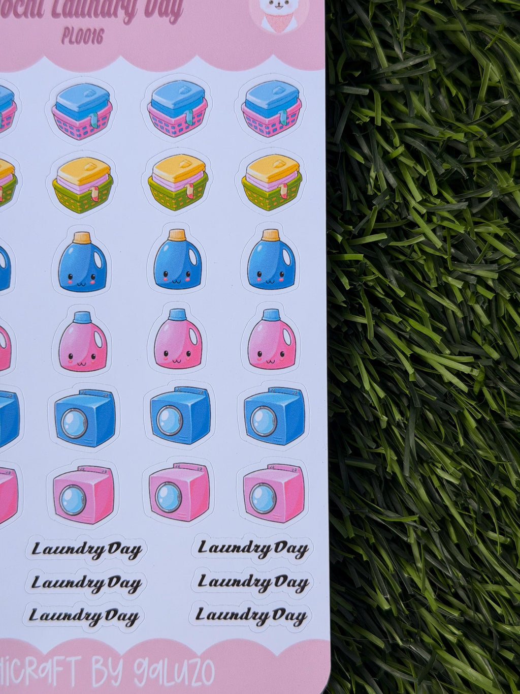 Kawaii Laundry Day Sticker Sheet | Kiss Cut