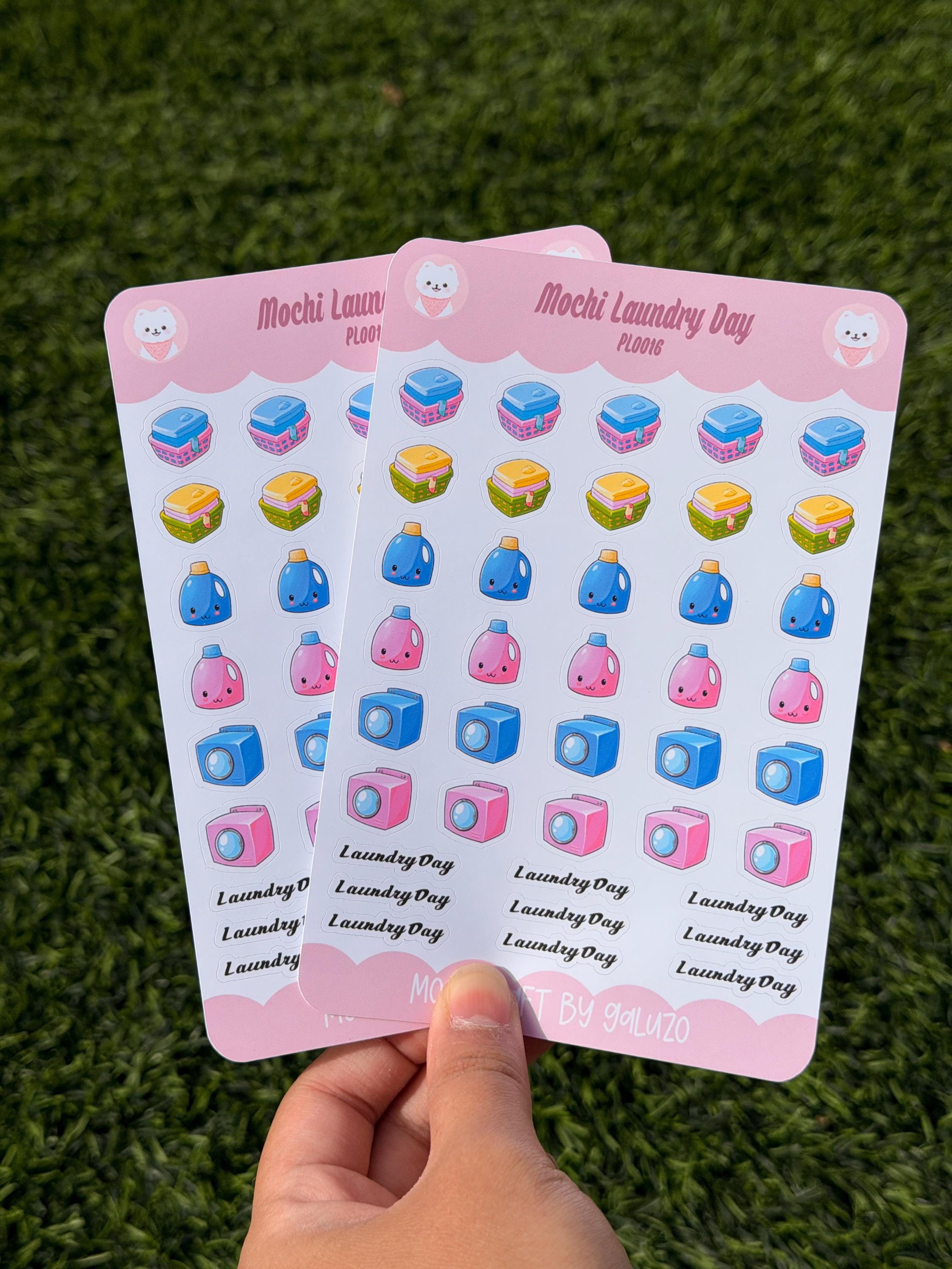 Kawaii Laundry Day Sticker Sheet | Kiss Cut