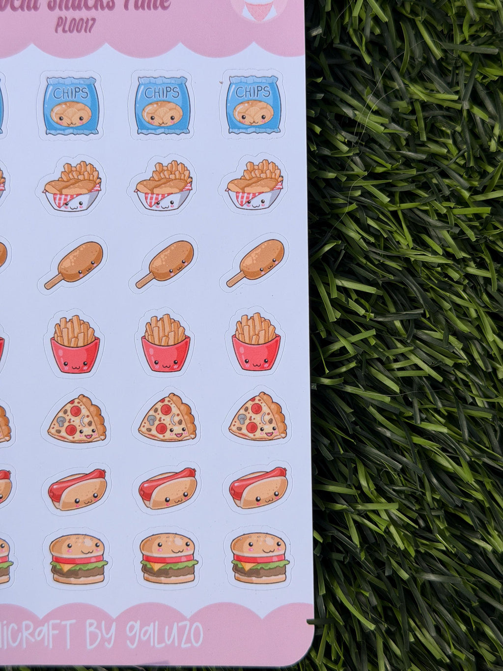 Kawaii Snacks Time Sticker Sheet | Kiss Cut