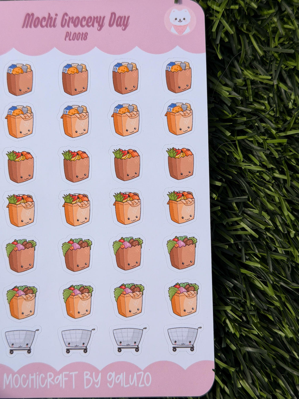 Kawaii Grocery Day Sticker Sheet | Kiss Cut