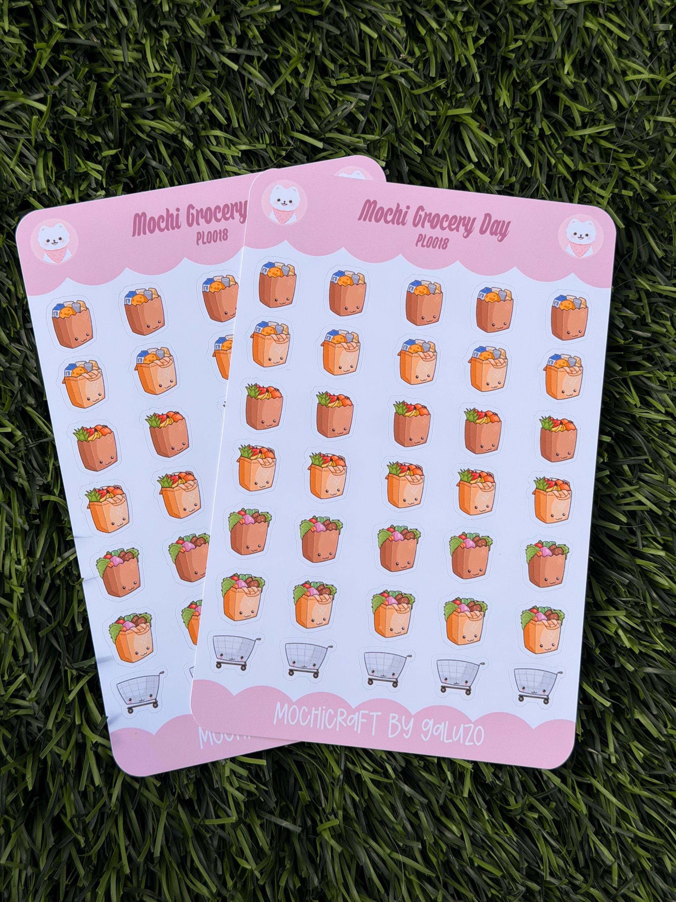 Kawaii Grocery Day Sticker Sheet | Kiss Cut