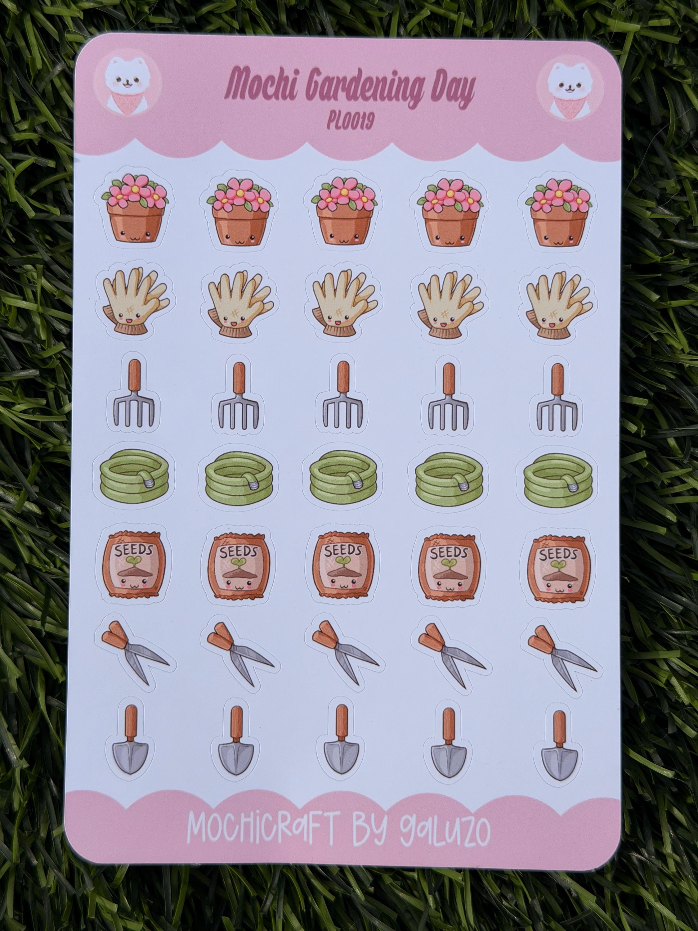 Kawaii Gardening Day Sticker Sheet | Kiss Cut