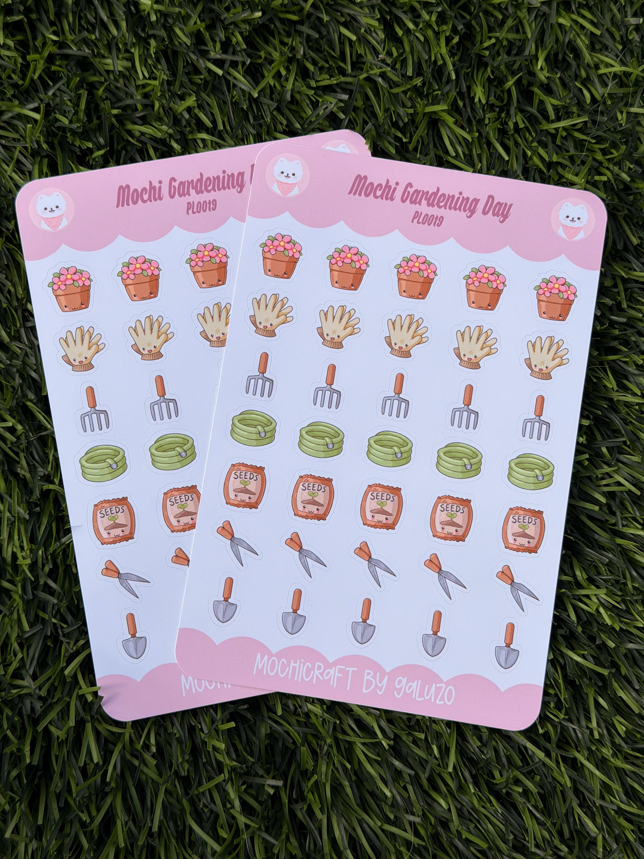 Kawaii Gardening Day Sticker Sheet | Kiss Cut
