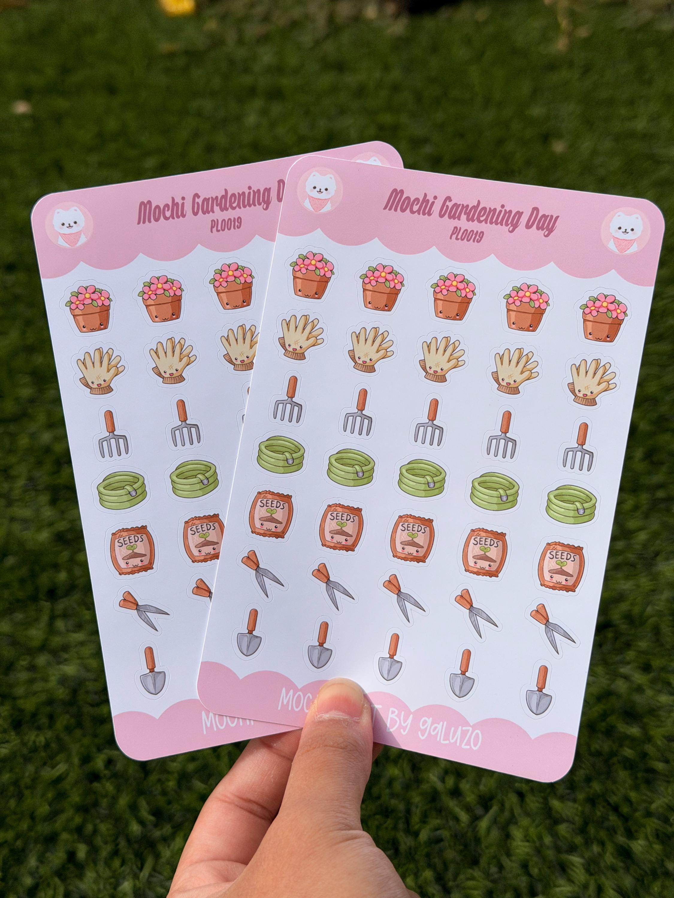 Kawaii Gardening Day Sticker Sheet | Kiss Cut