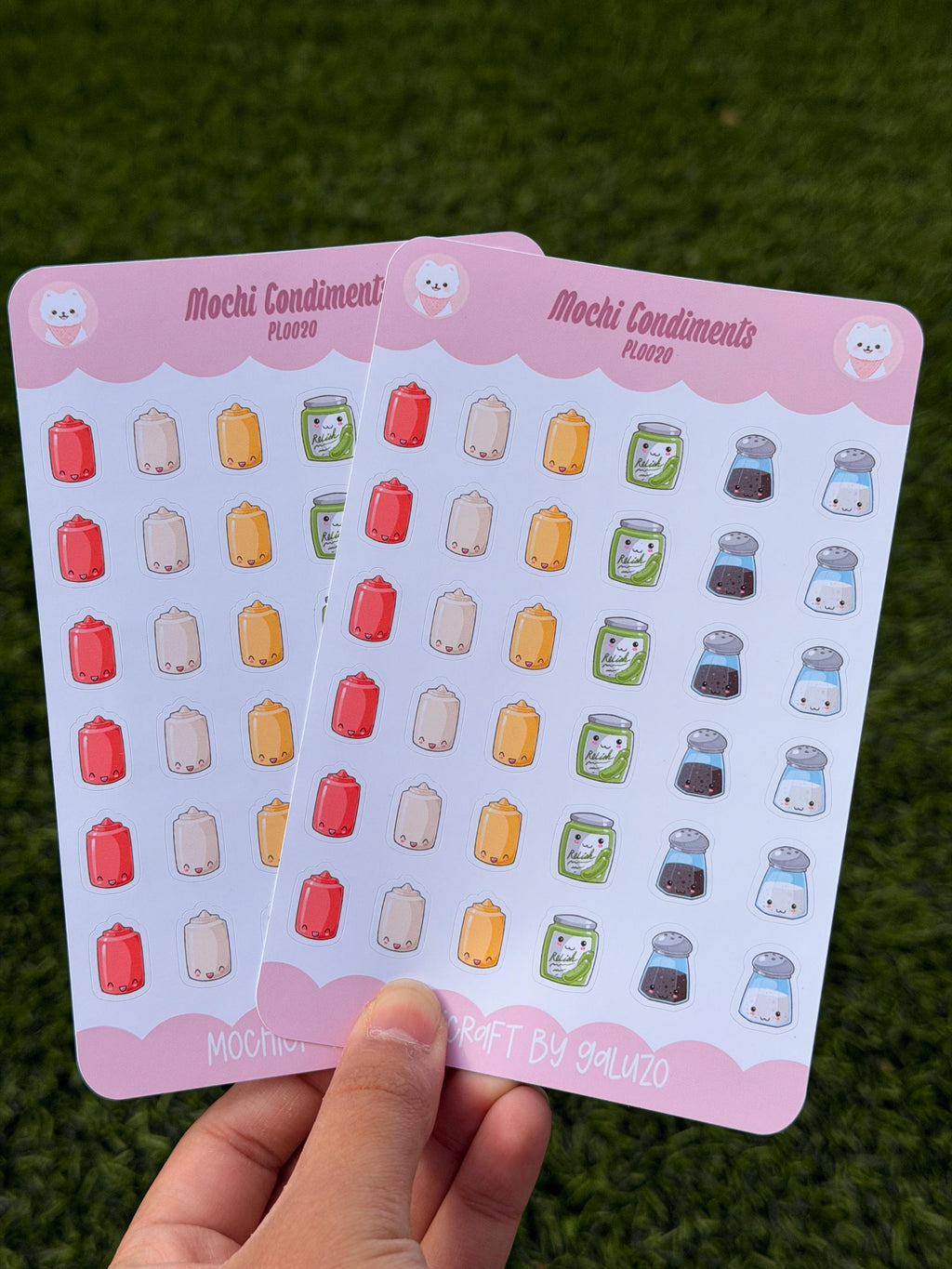 Kawaii Condiments Sticker Sheet | Kiss Cut