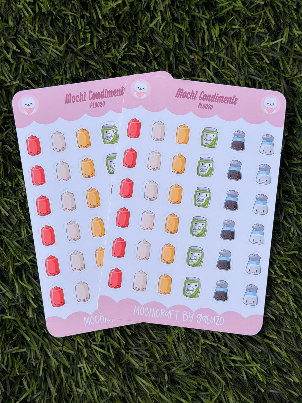 Kawaii Condiments Sticker Sheet | Kiss Cut