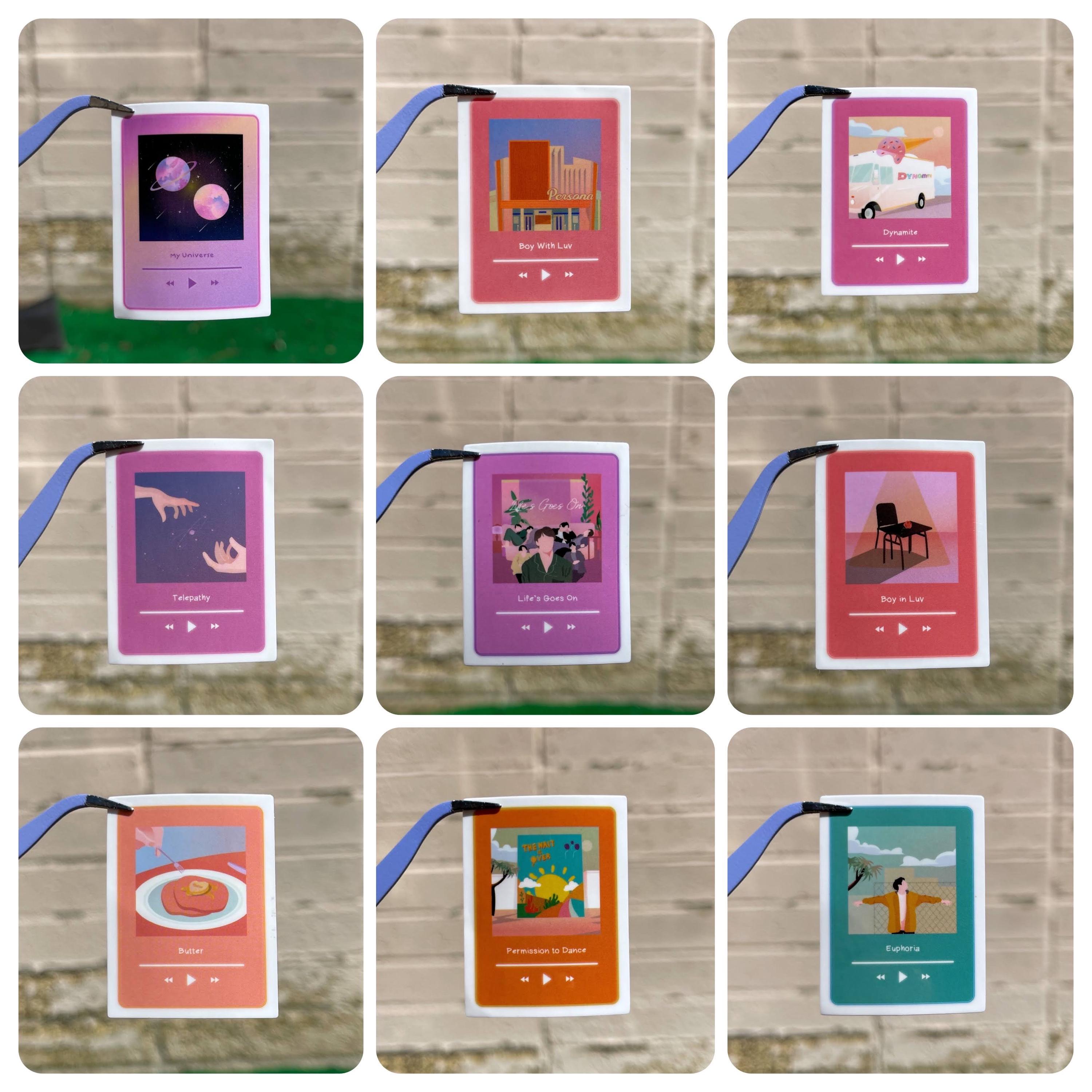 K-Pop-Song-inspiriertes Sticker-Set | 27 gestanzte Vinyl-Aufkleber | Glänzende, wasserfeste Abziehbilder