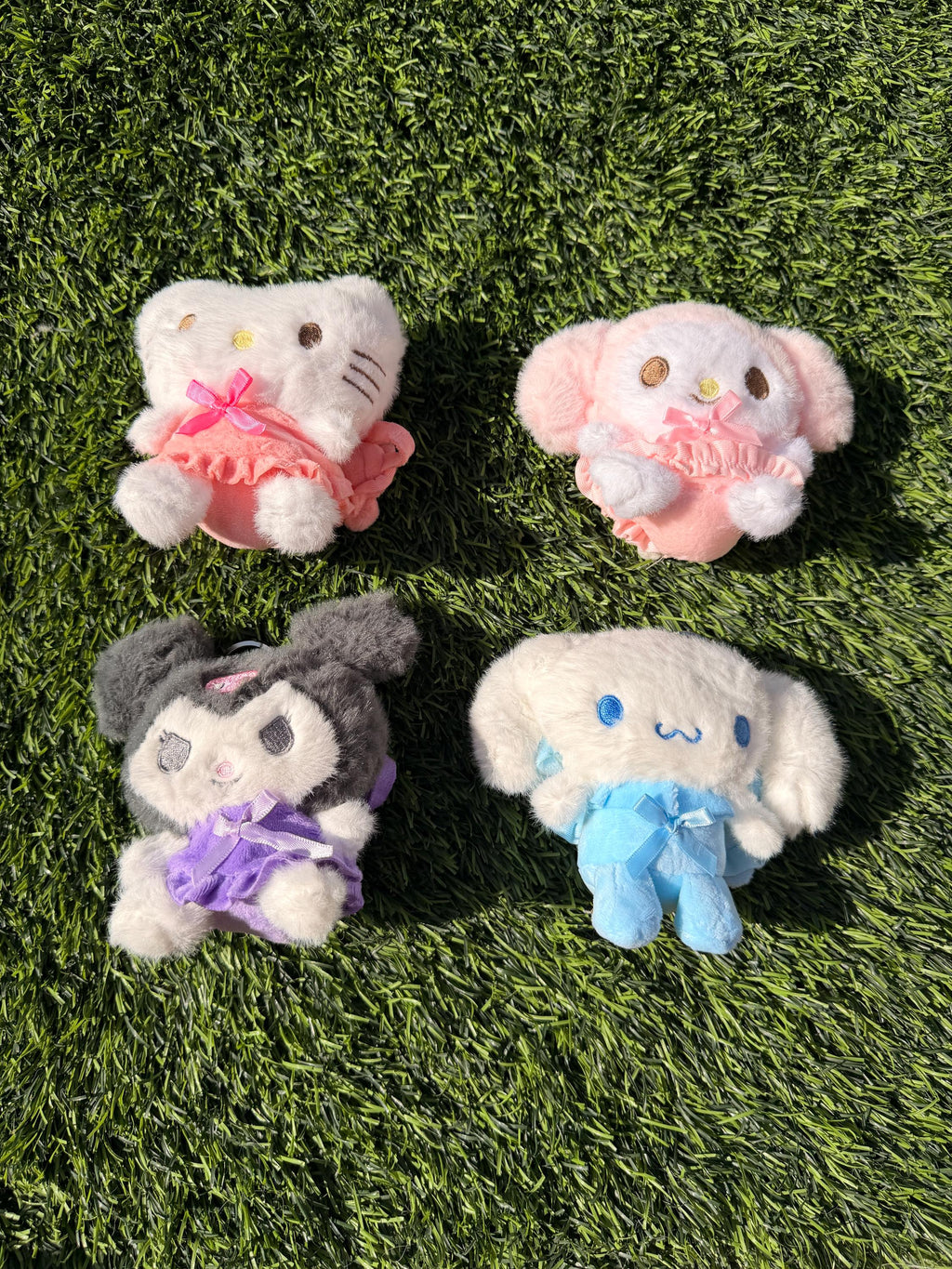 Cute Plush Keychain in Dress | Kawaii Bunny & Cat Plush | Soft Bag Charm | Cute Aesthetic Keychain | Gift for Her, Sanrio-Inspired Plush