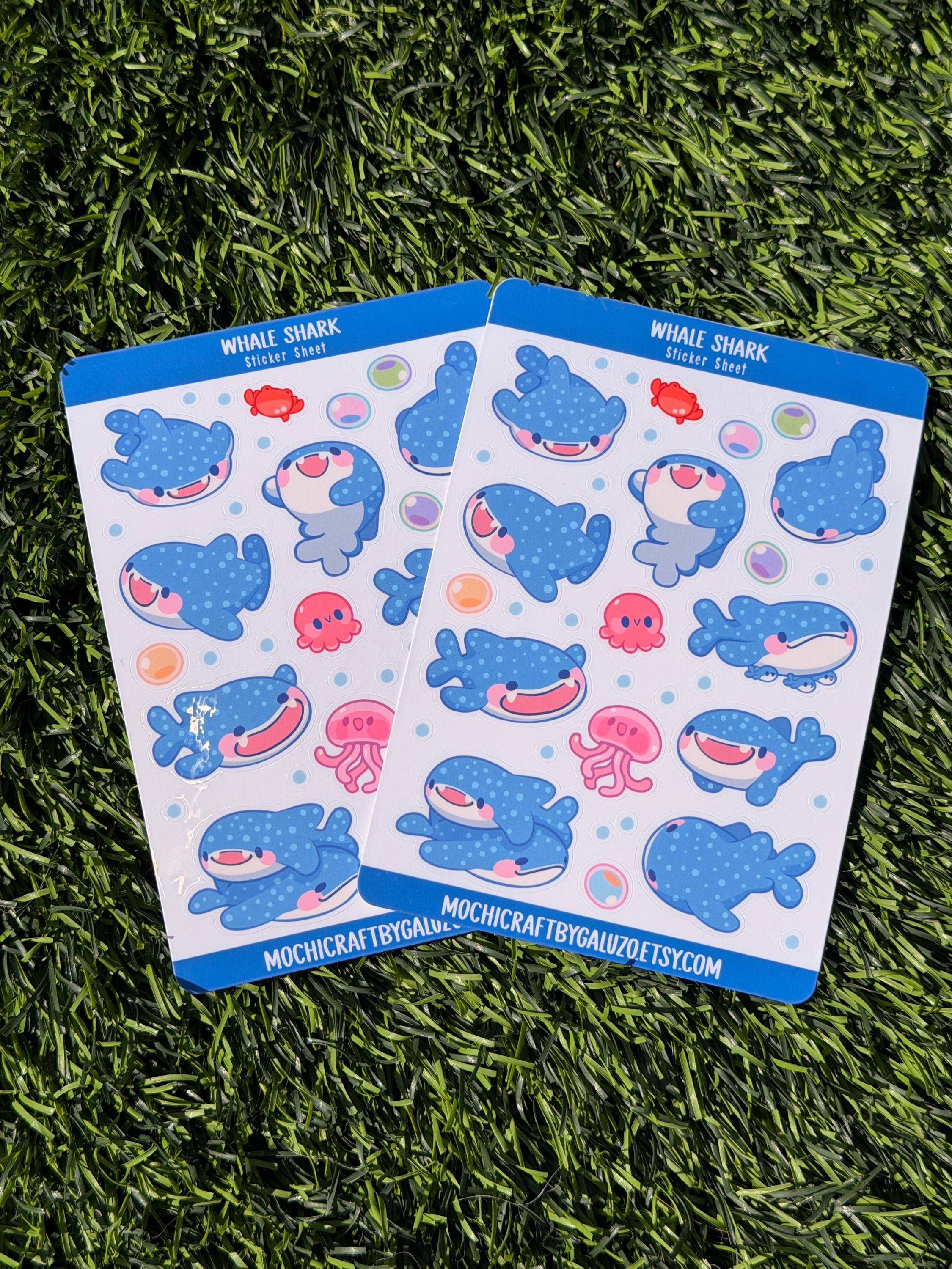 Whale Shark | Scrapbooking | Sticker Sheet | Kiss Cut
