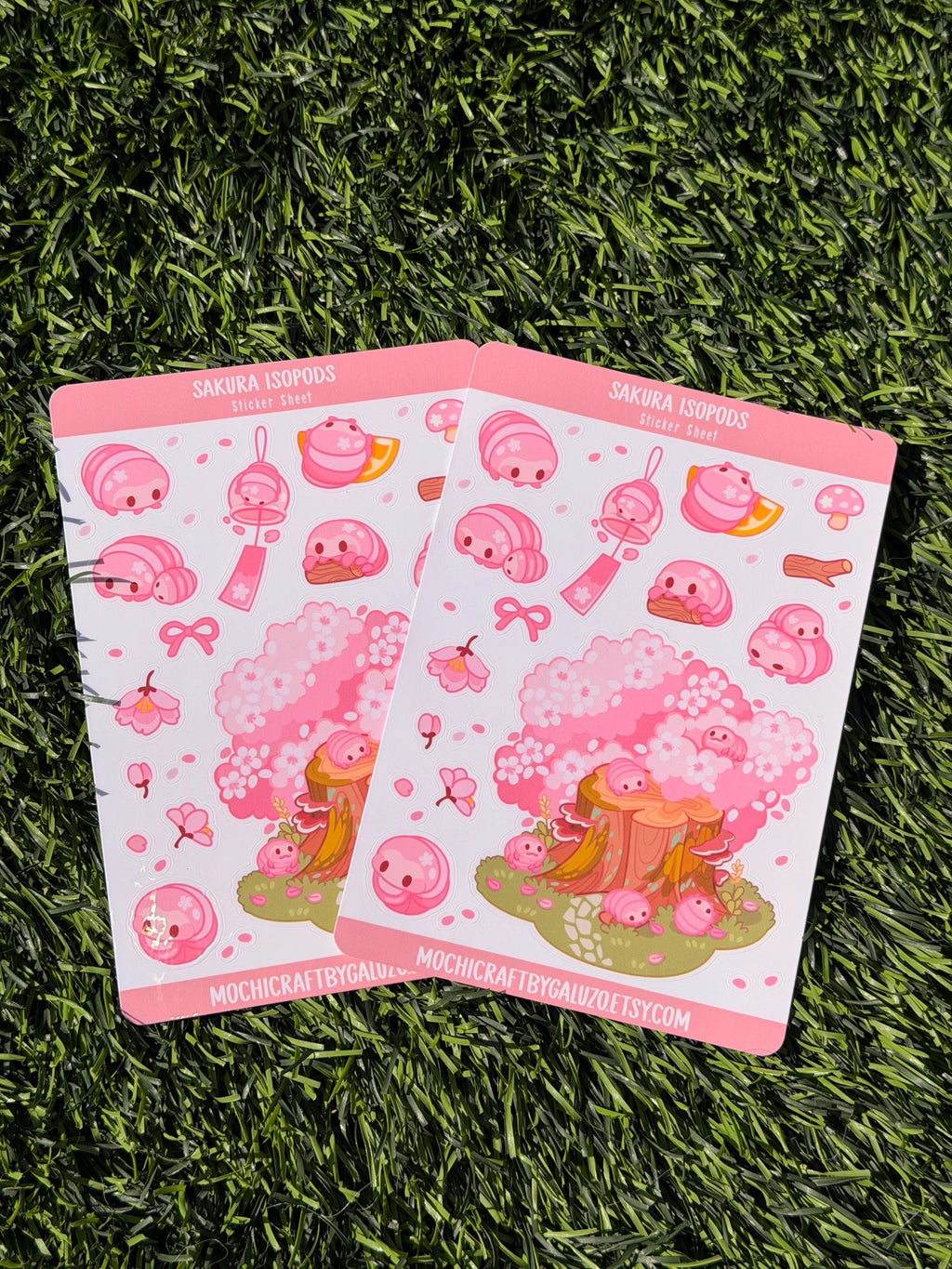 Sakura Isopods | Scrapbooking | Sticker Sheet | Kiss Cut