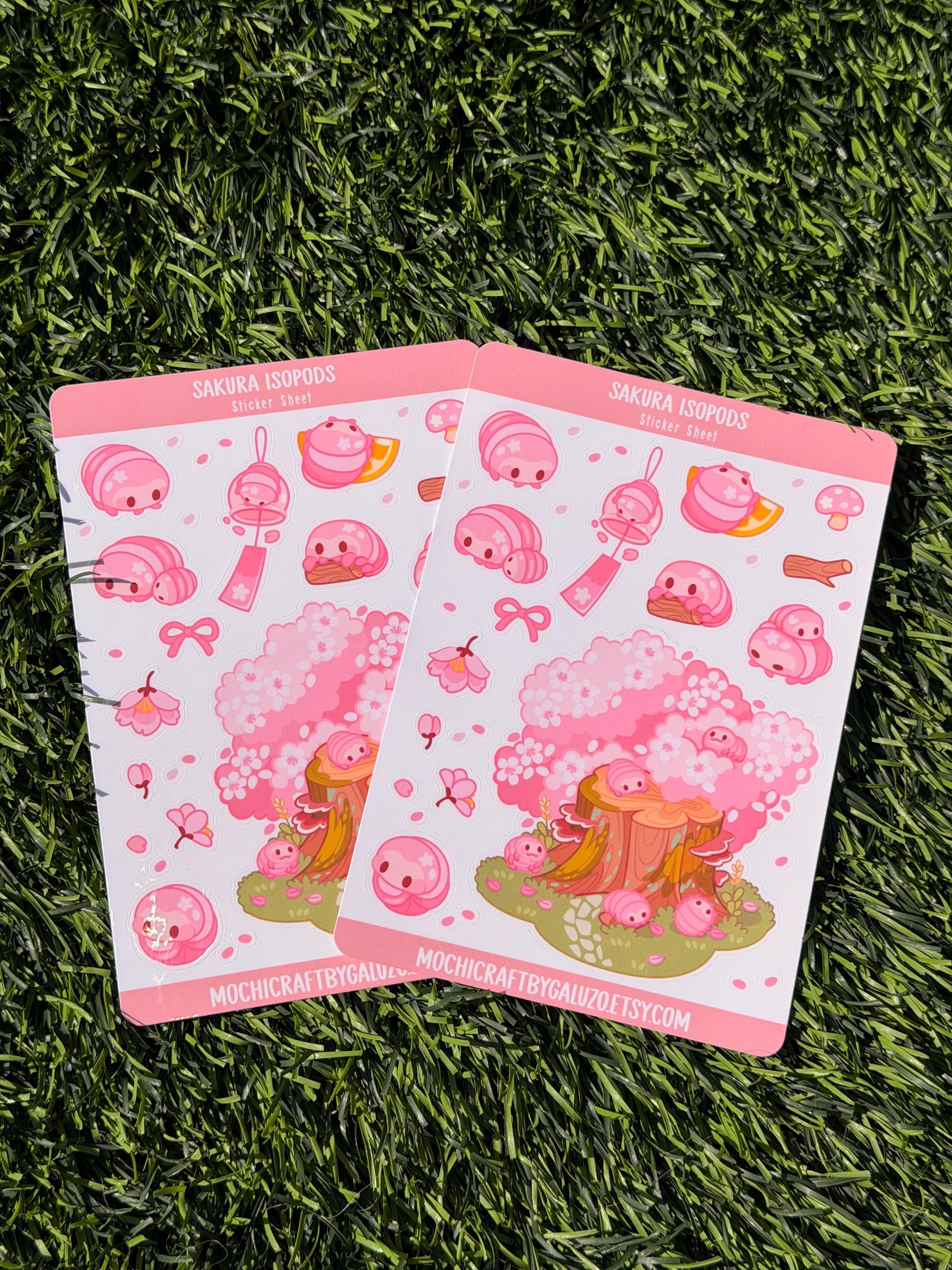 Sakura Isopods | Scrapbooking | Sticker Sheet | Kiss Cut