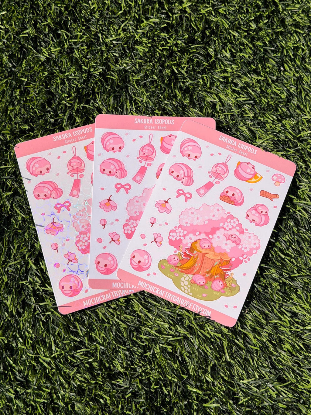 Sakura Isopods | Scrapbooking | Sticker Sheet | Kiss Cut