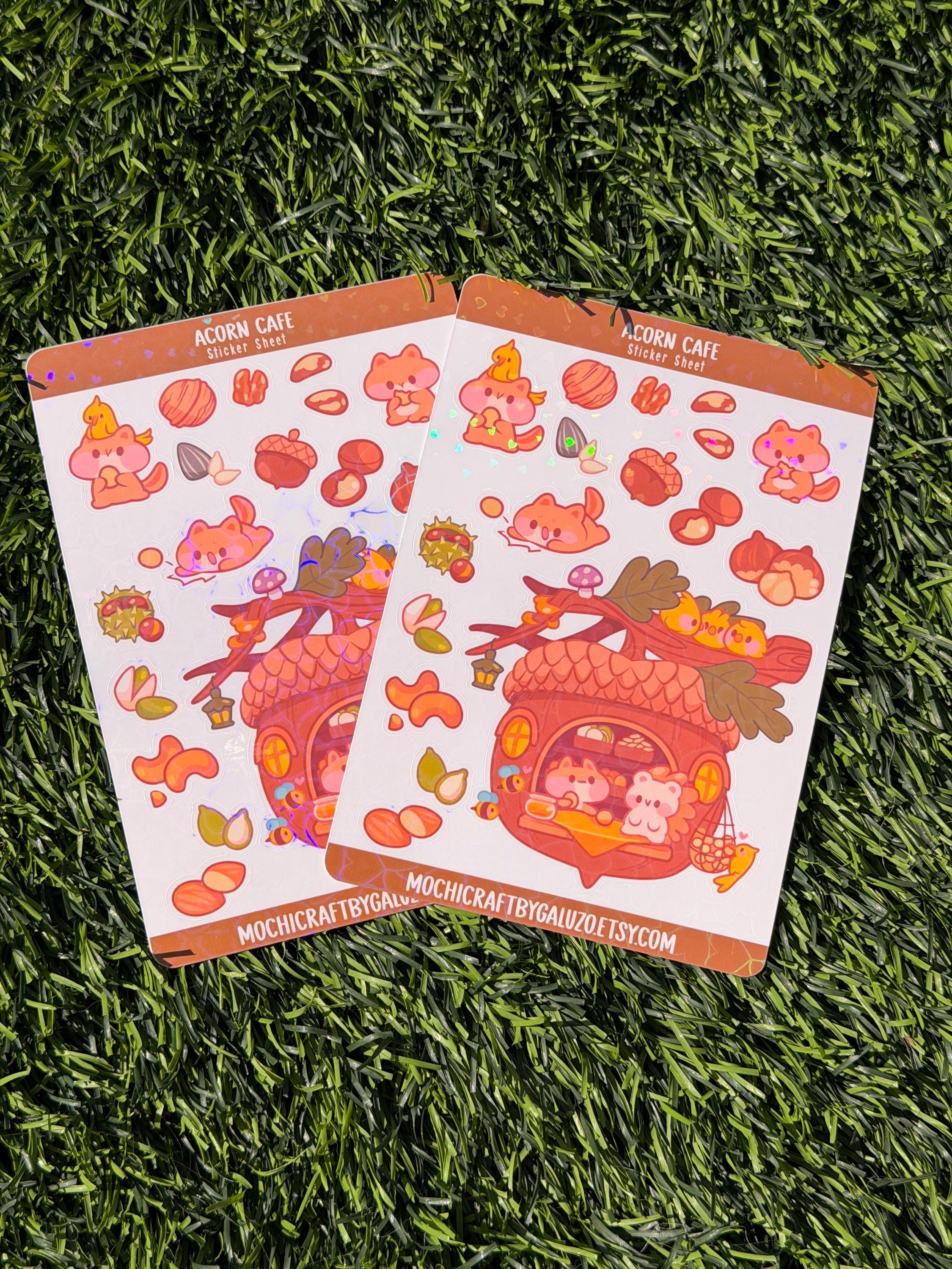 Acorn Cafe | Scrapbooking | Sticker Sheet | Kiss Cut