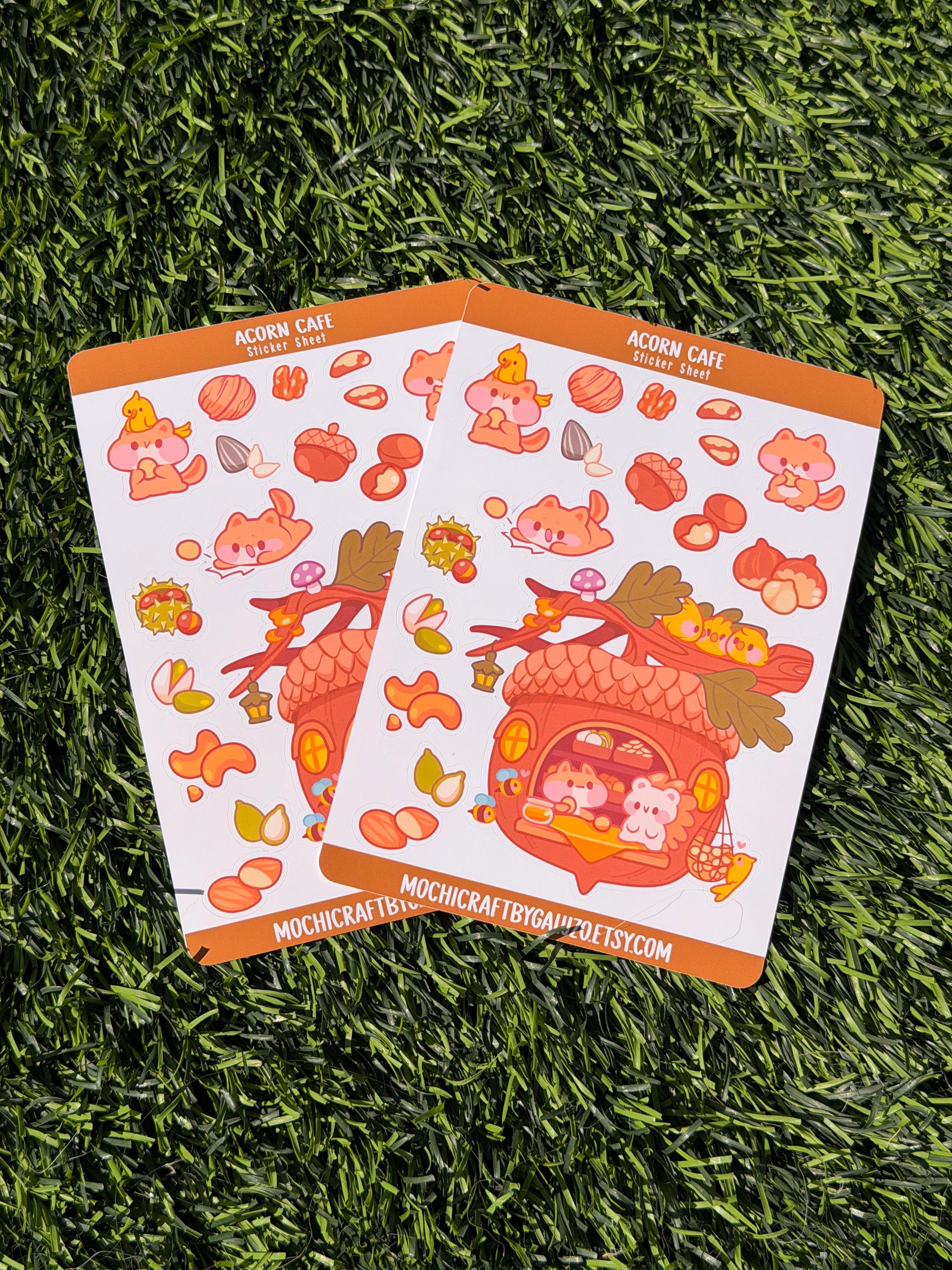 Acorn Cafe | Scrapbooking | Sticker Sheet | Kiss Cut