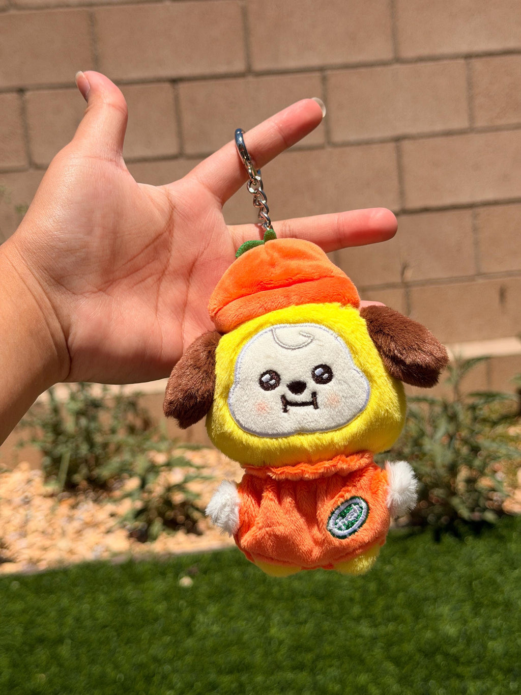 Llavero de peluche KPOP | Serie 2 Colección Naranja | Llavero lindo de personaje Kawaii, mini amuleto de peluche suave, regalo inspirado en BTS