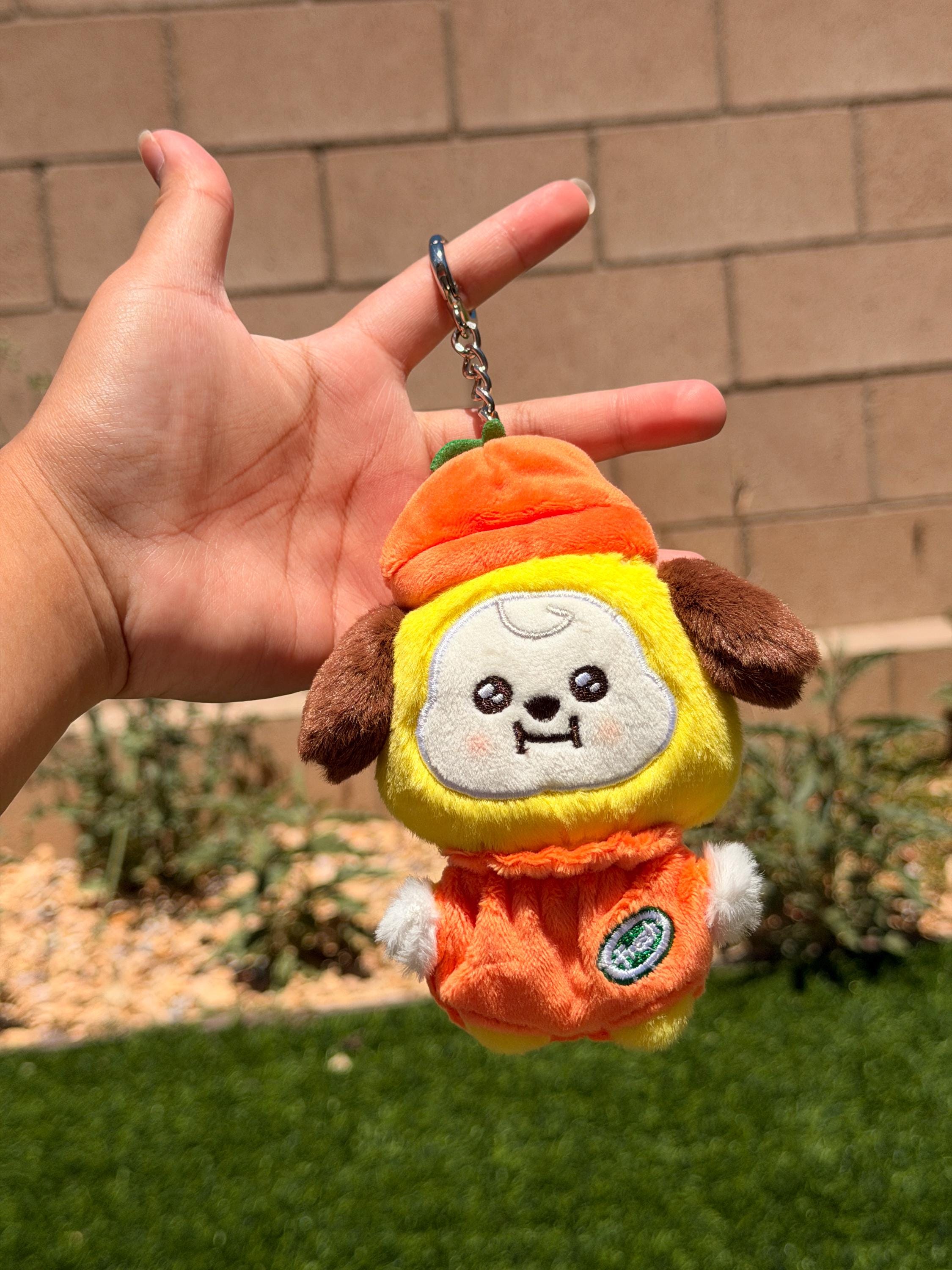 KPOP Plush Keychain | Orange Collection Series 2 | Cute Kawaii Character Keyring, Soft Mini Plush Charm, BTS Inspired Gift