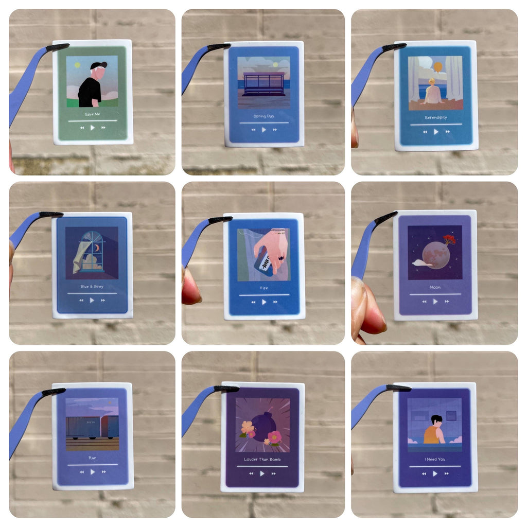 K-Pop-Song-inspiriertes Sticker-Set | 27 gestanzte Vinyl-Aufkleber | Glänzende, wasserfeste Abziehbilder