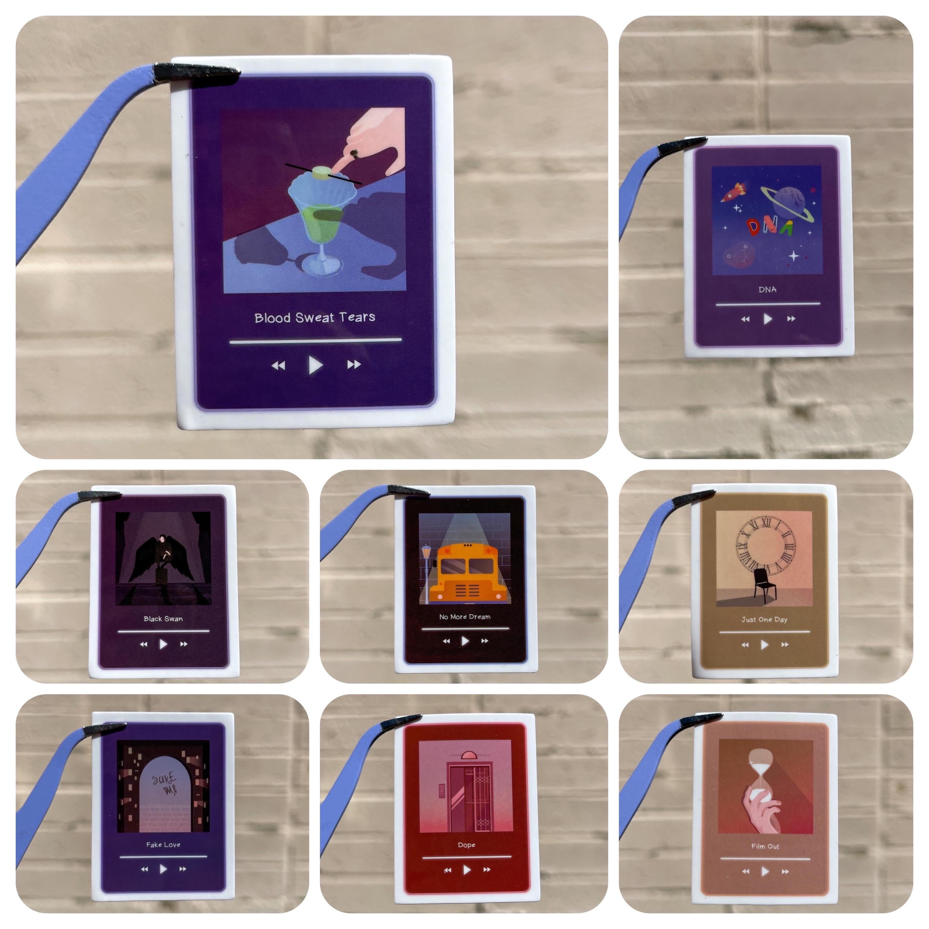 K-Pop-Song-inspiriertes Sticker-Set | 27 gestanzte Vinyl-Aufkleber | Glänzende, wasserfeste Abziehbilder