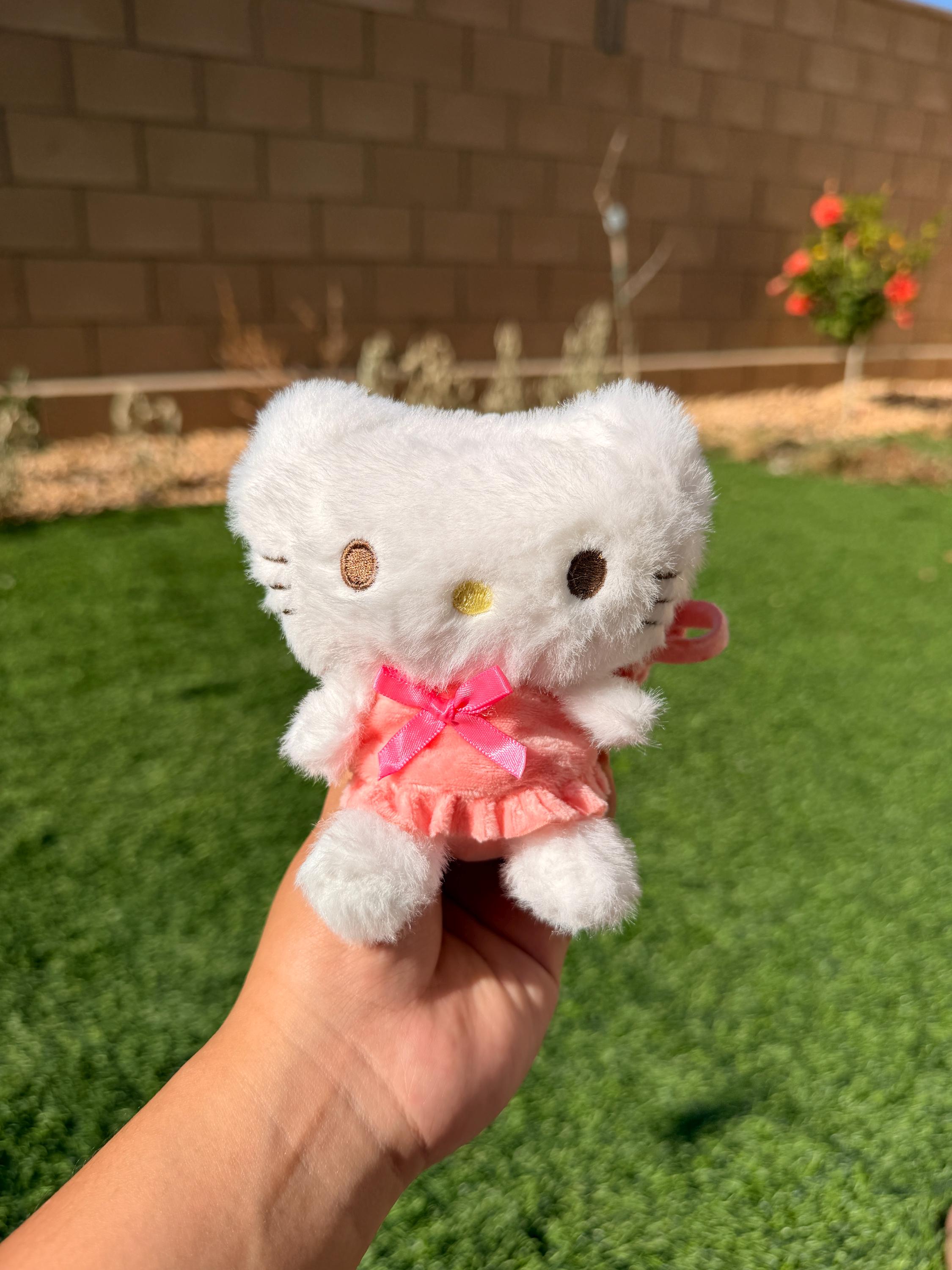 Cute Plush Keychain in Dress | Kawaii Bunny & Cat Plush | Soft Bag Charm | Cute Aesthetic Keychain | Gift for Her, Sanrio-Inspired Plush