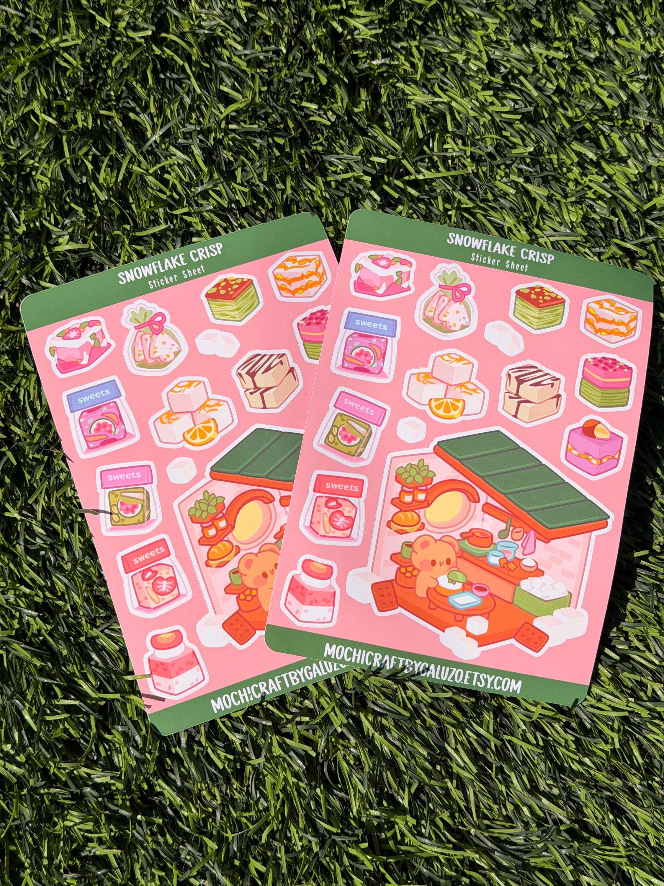 Snowflake Crisp | Scrapbooking | Sticker Sheet | Kiss Cut