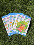 Grainy Cocrhan Frog | Scrapbooking | Sticker Sheet | Kiss Cut