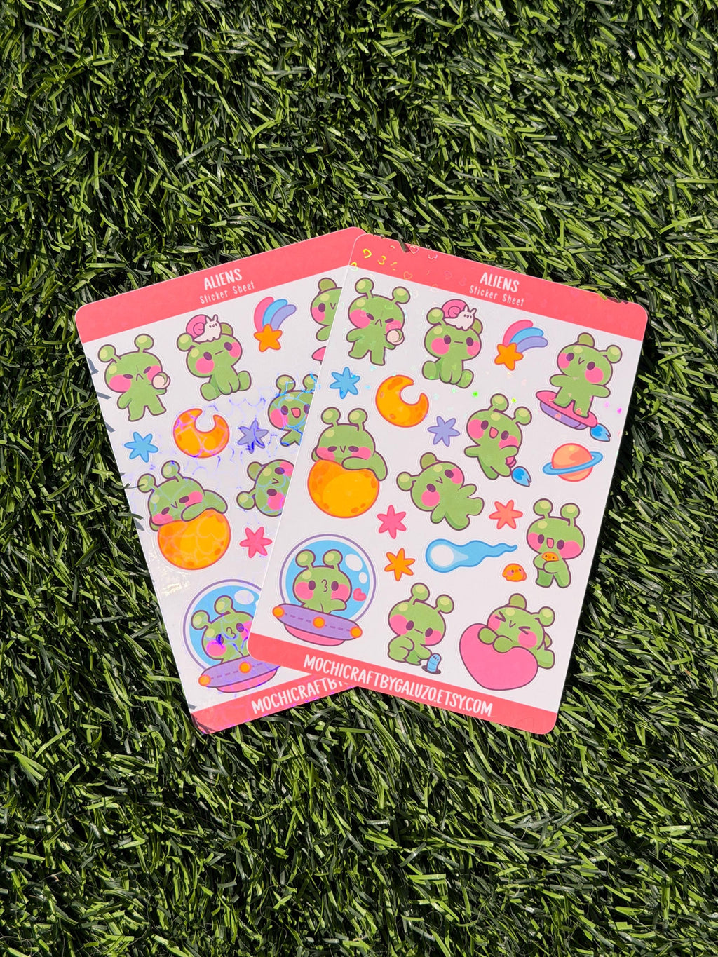 Aliens | Scrapbooking | Sticker Sheet | Kiss Cut