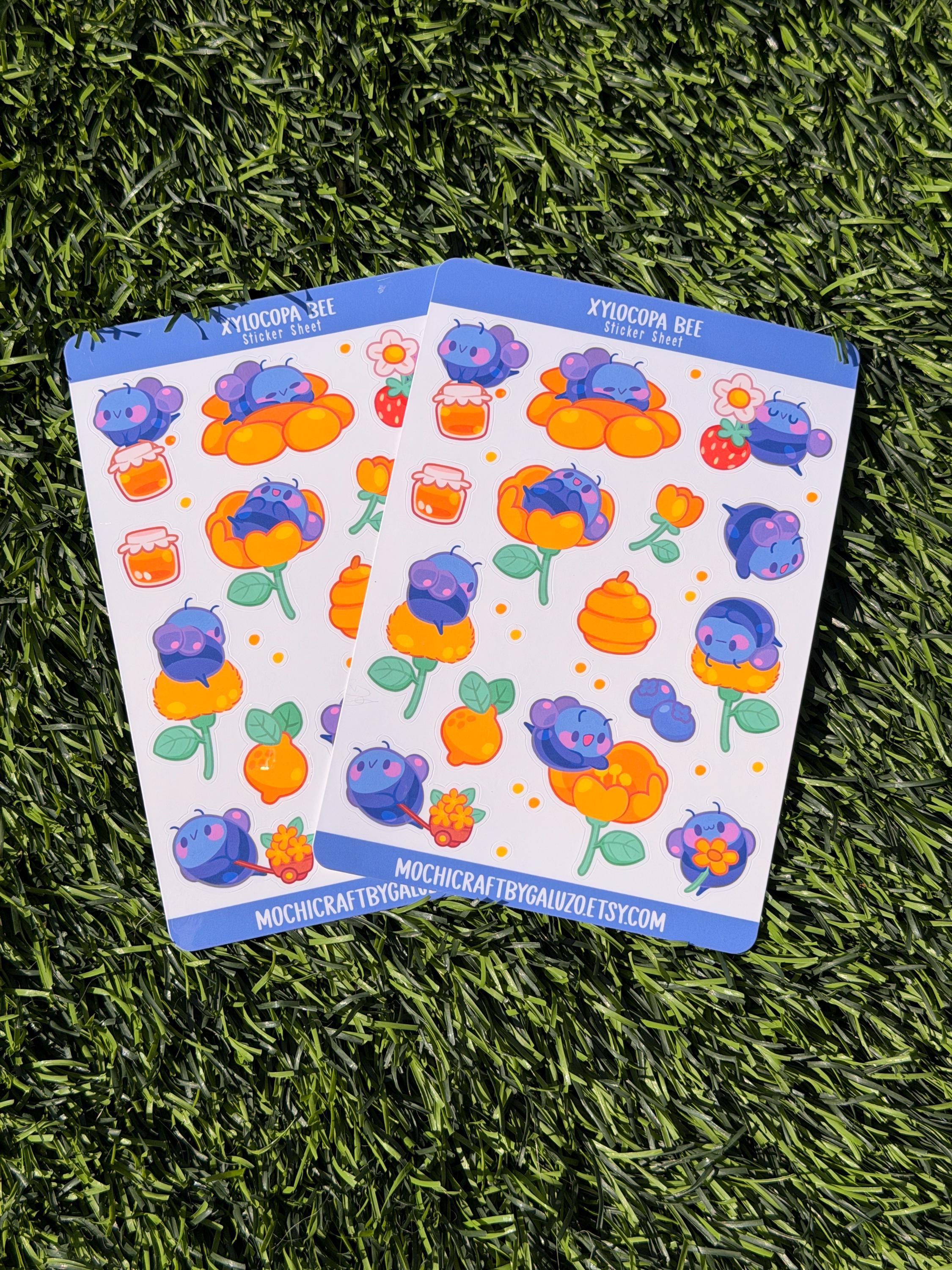 Xylocopa Bee | Scrapbooking | Sticker Sheet | Kiss Cut