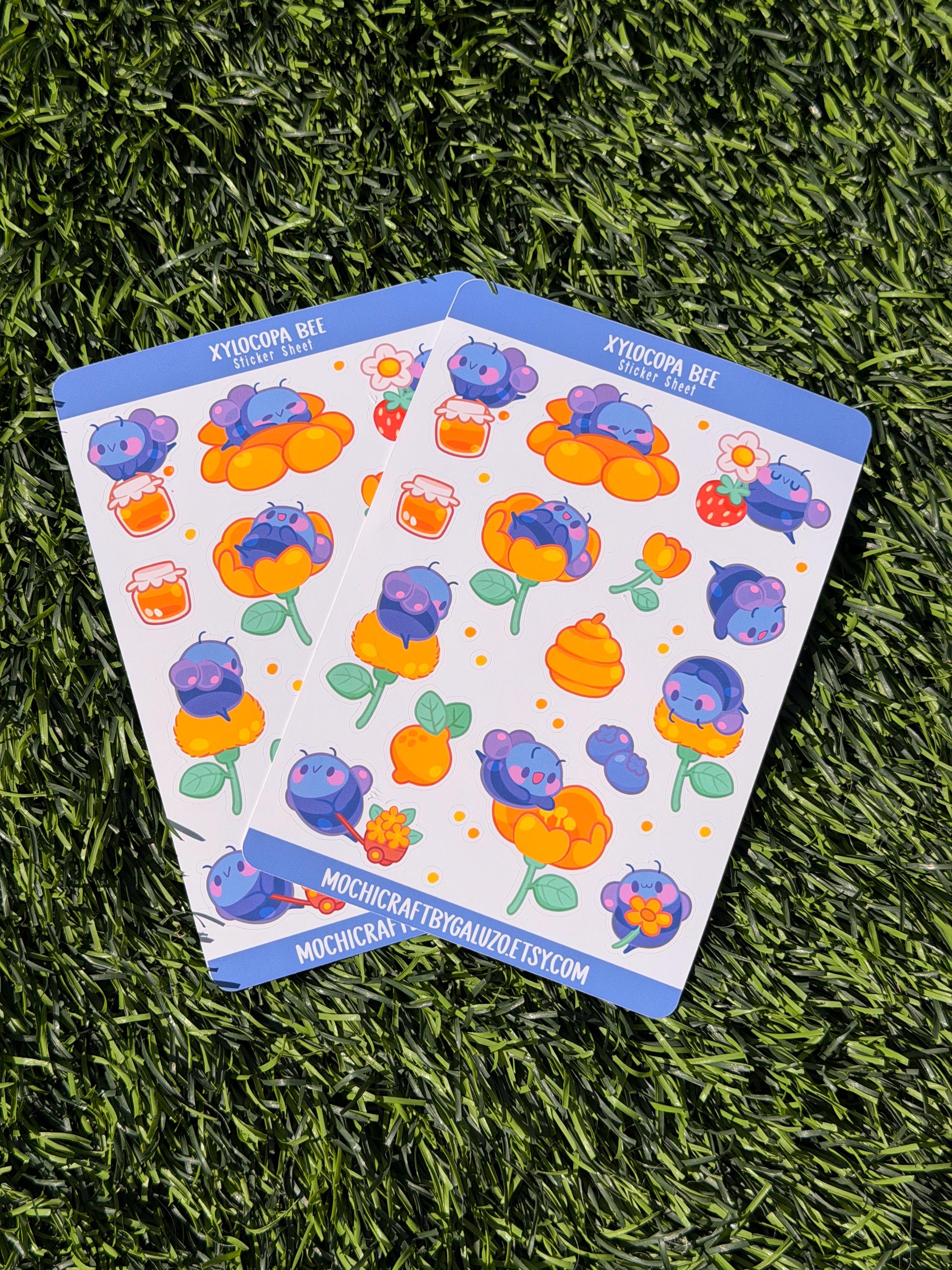 Xylocopa Bee | Scrapbooking | Sticker Sheet | Kiss Cut