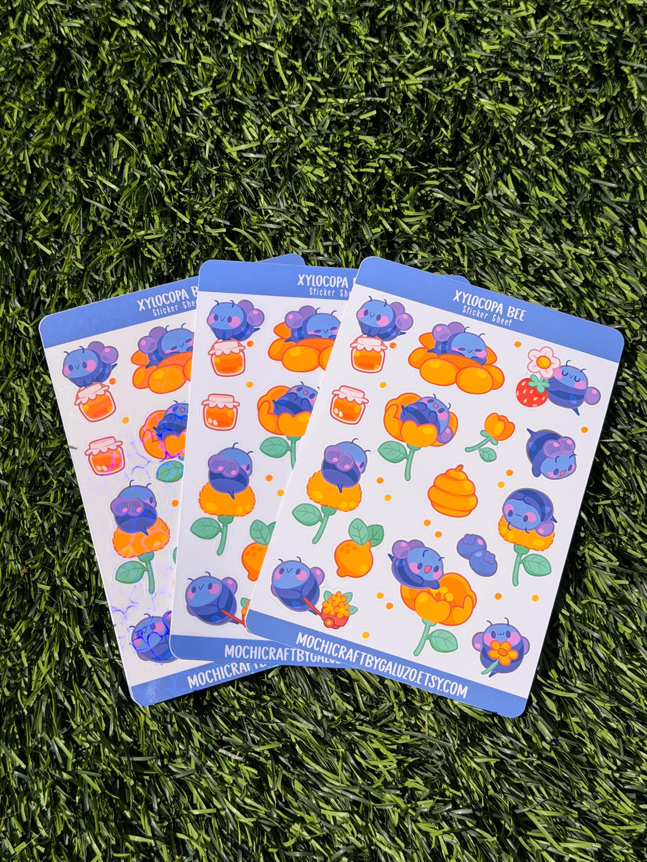 Xylocopa Bee | Scrapbooking | Sticker Sheet | Kiss Cut