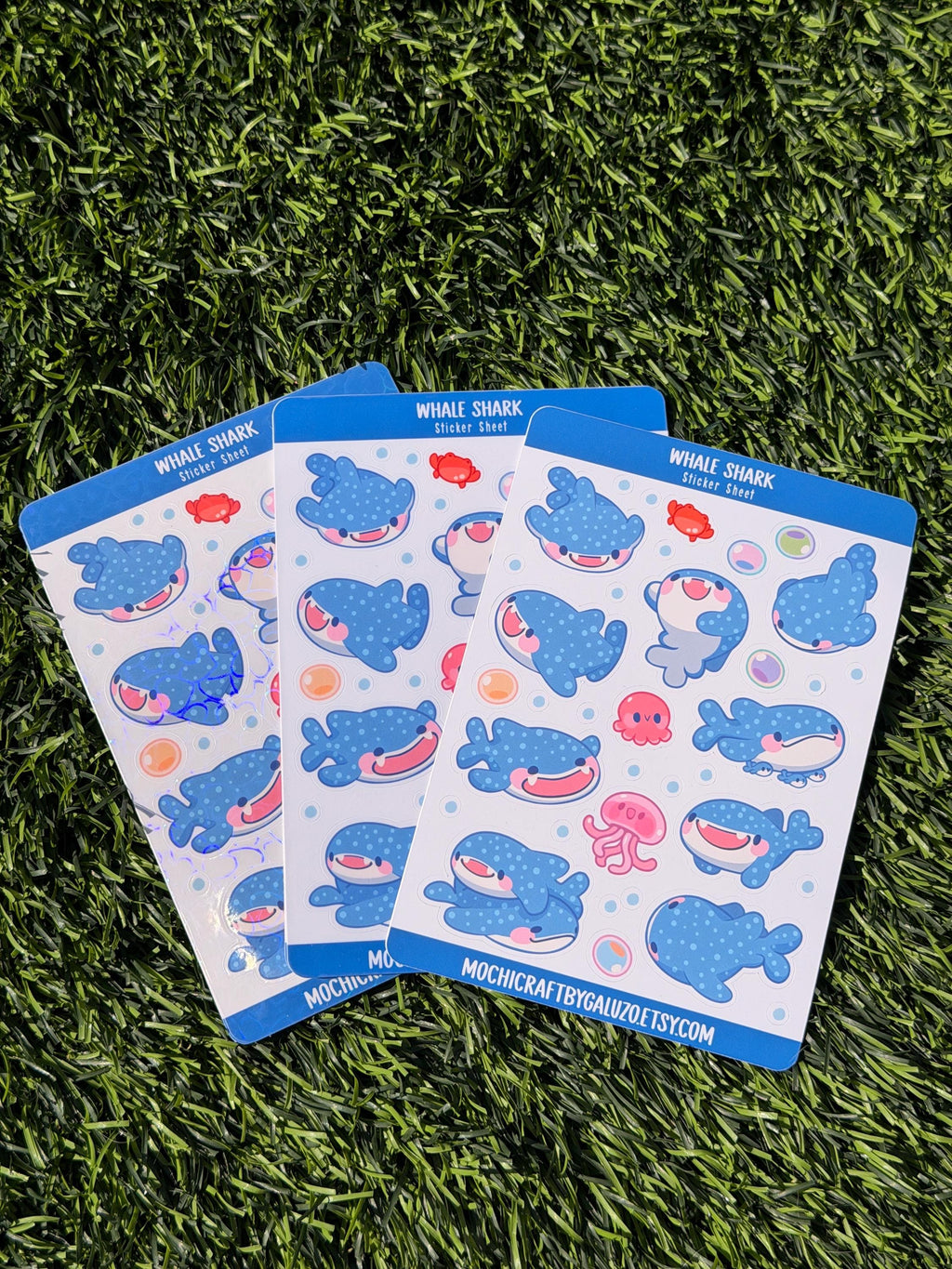 Whale Shark | Scrapbooking | Sticker Sheet | Kiss Cut