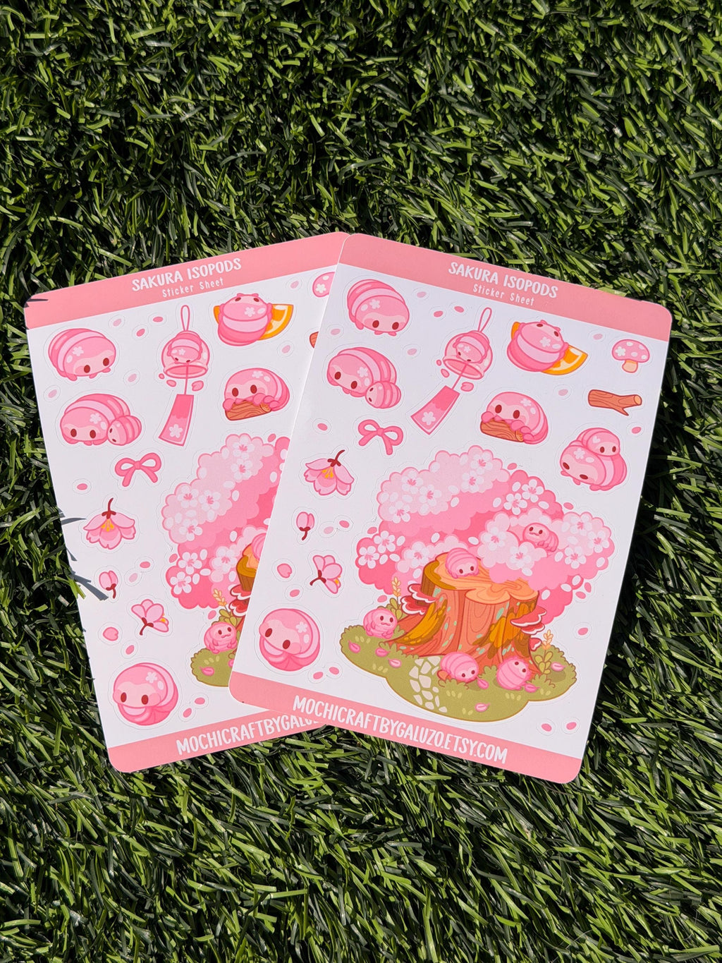 Sakura Isopods | Scrapbooking | Sticker Sheet | Kiss Cut