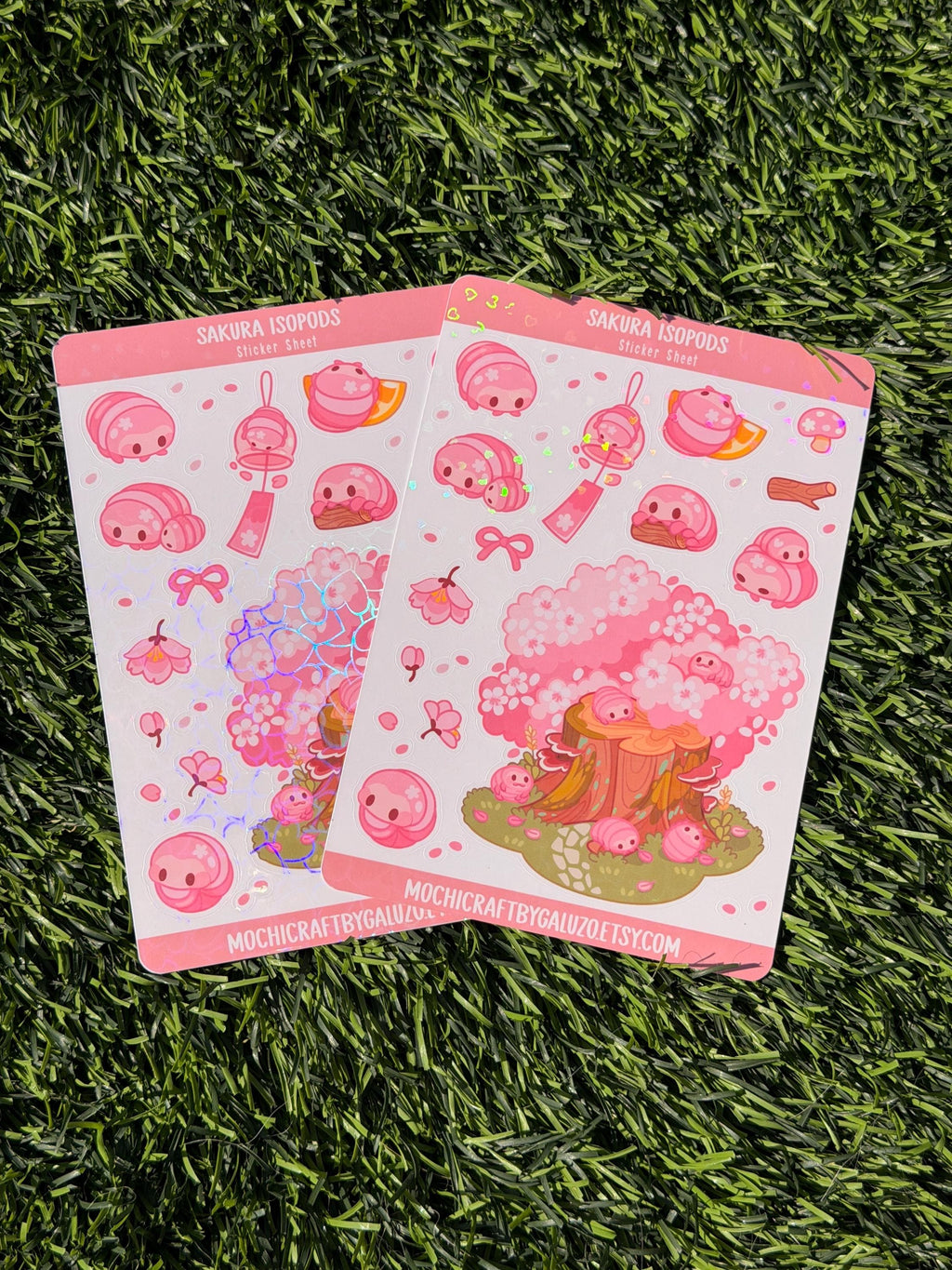 Sakura Isopods | Scrapbooking | Sticker Sheet | Kiss Cut