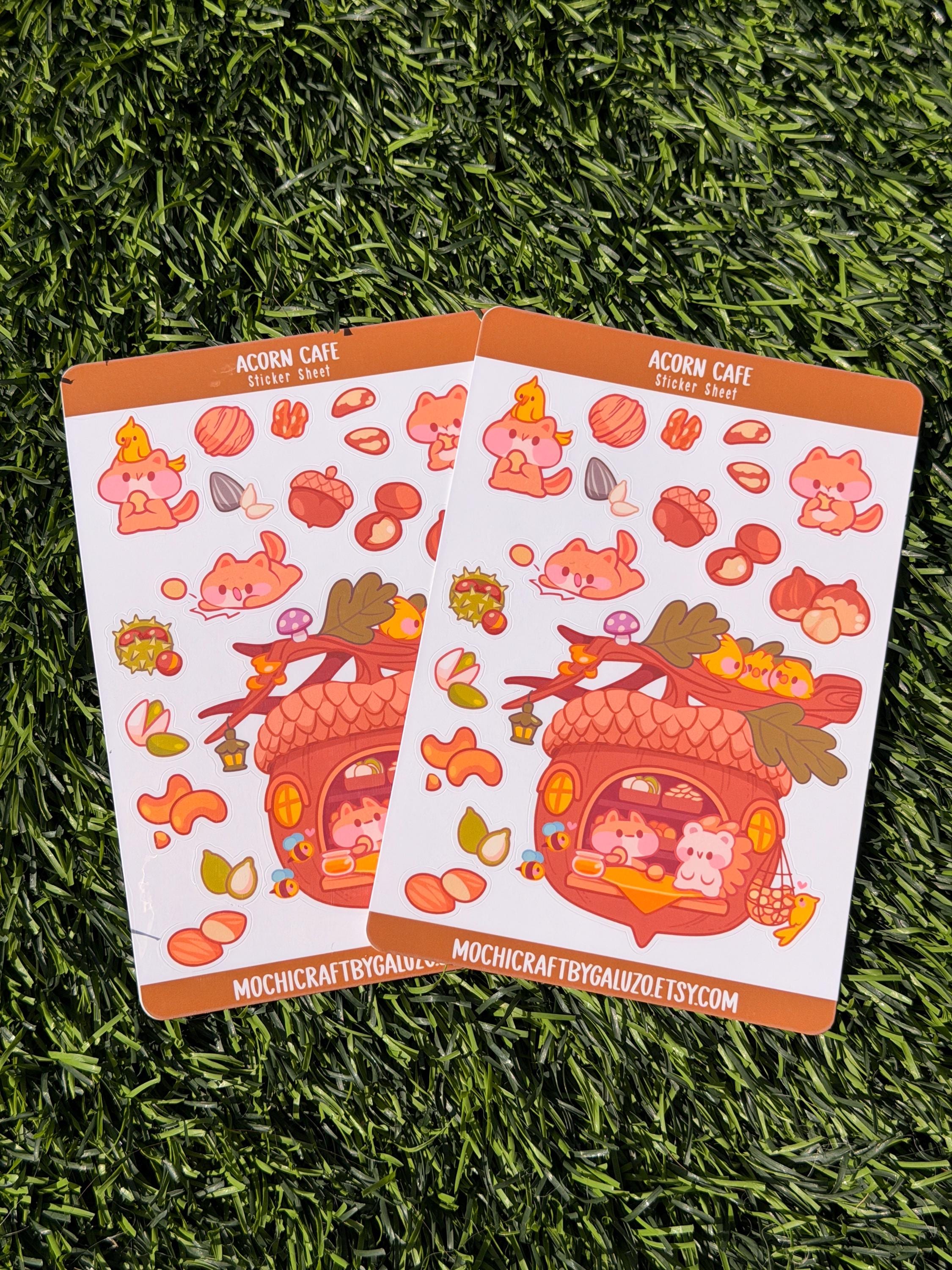 Acorn Cafe | Scrapbooking | Sticker Sheet | Kiss Cut