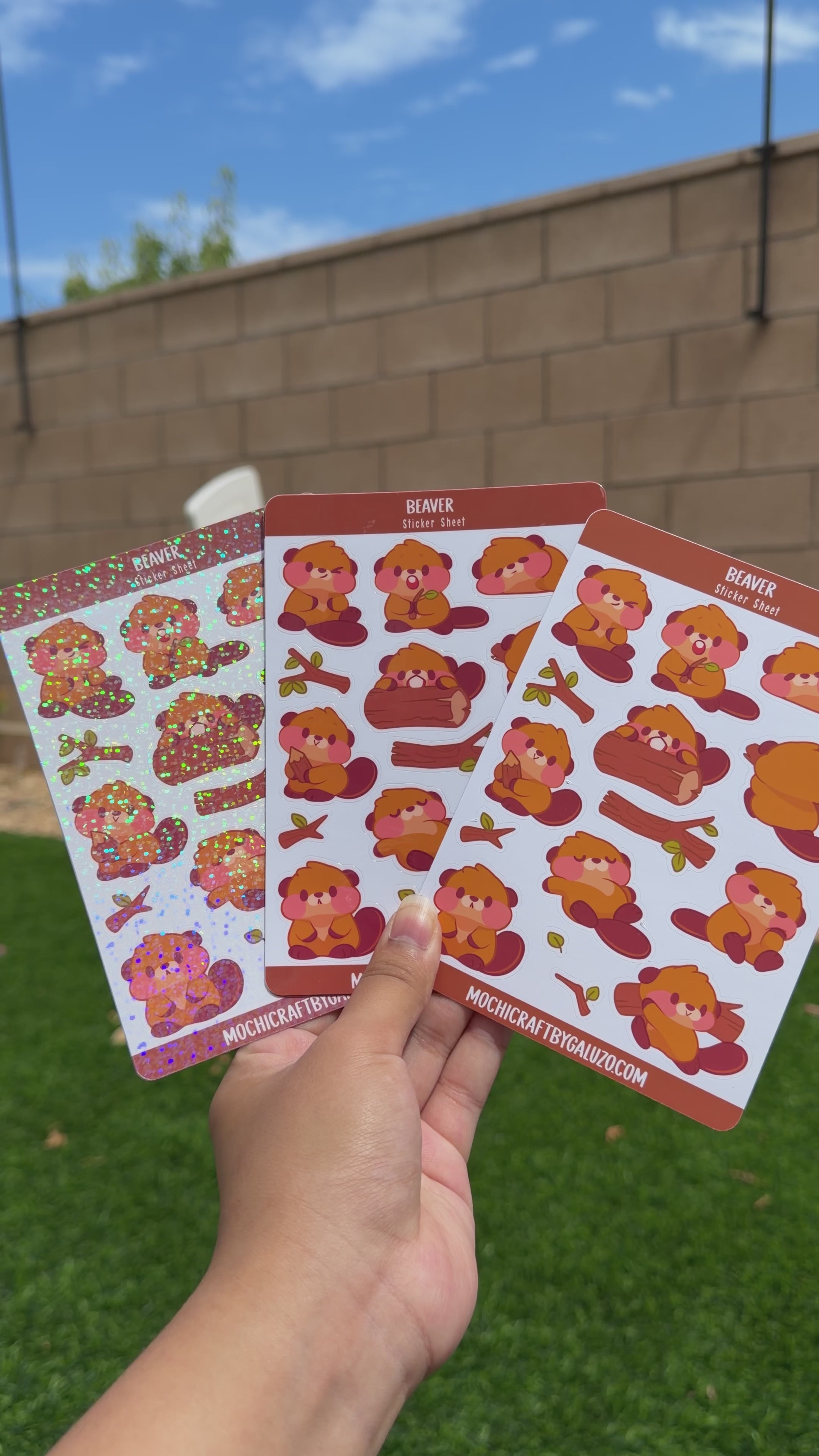 Beaver | Scrapbooking | Sticker Sheet | Kiss Cut