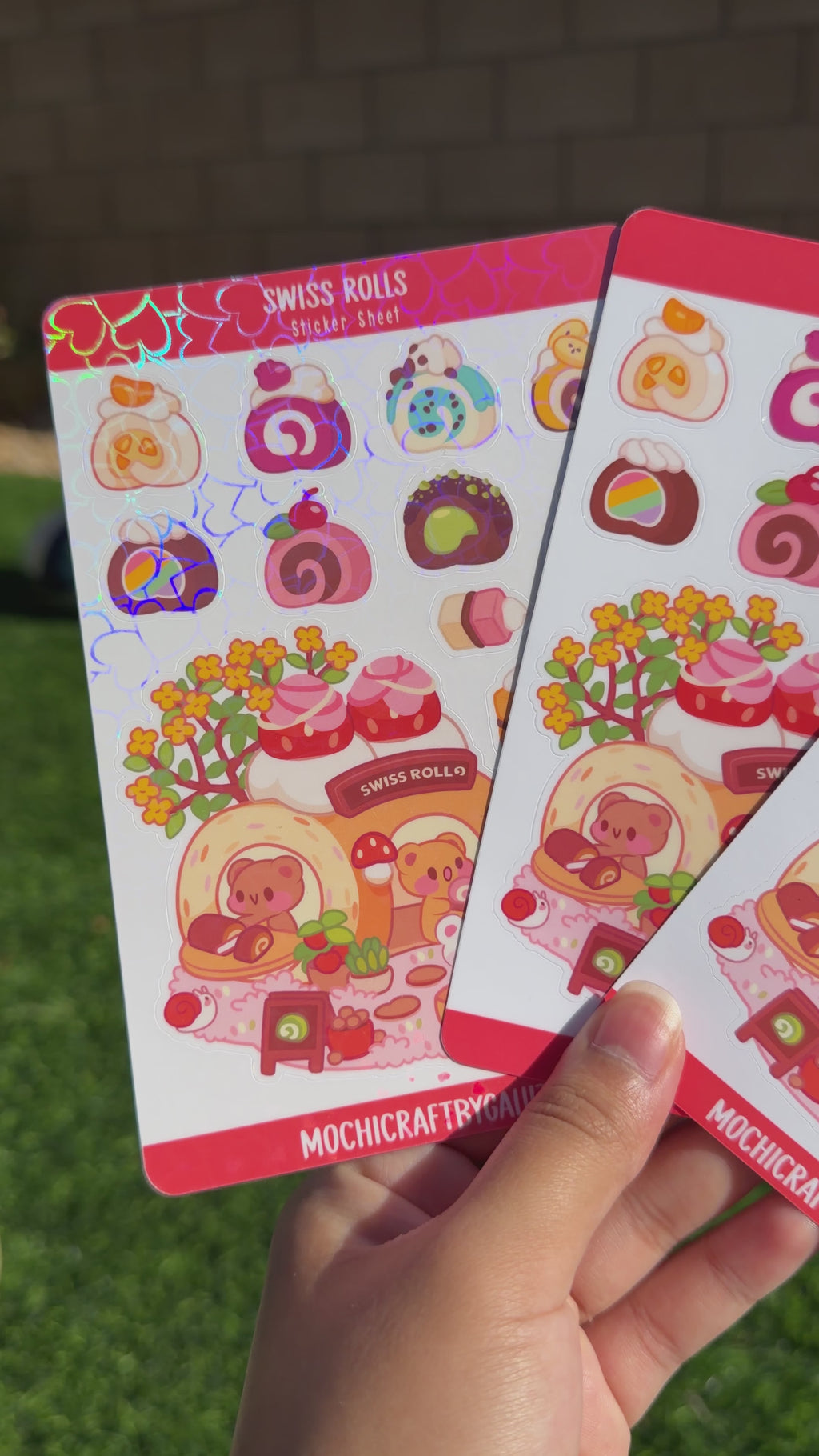 Swiss Rolls | Scrapbooking | Sticker Sheet | Kiss Cut