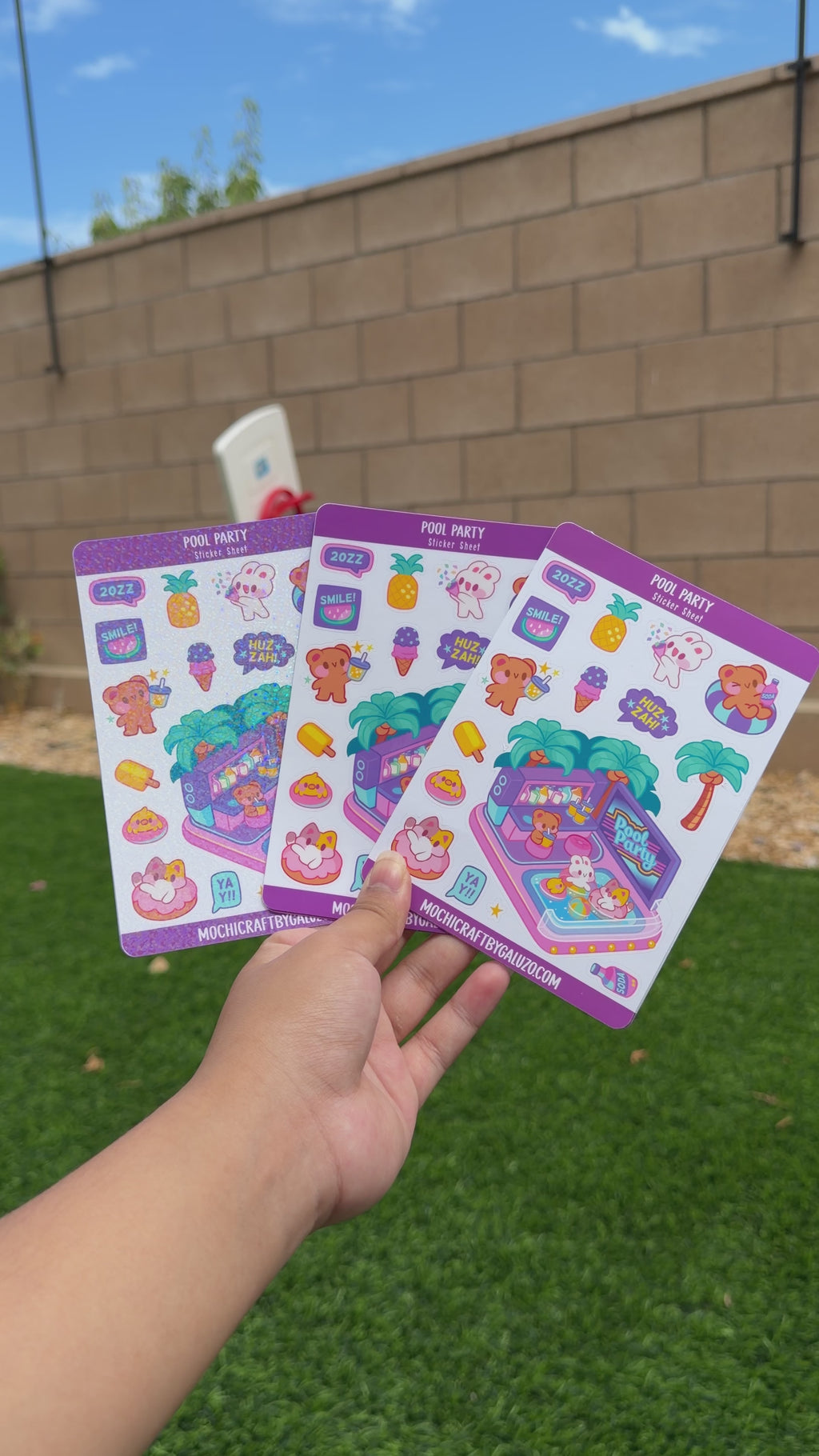 Pool Party | Scrapbooking | Sticker Sheet | Kiss Cut