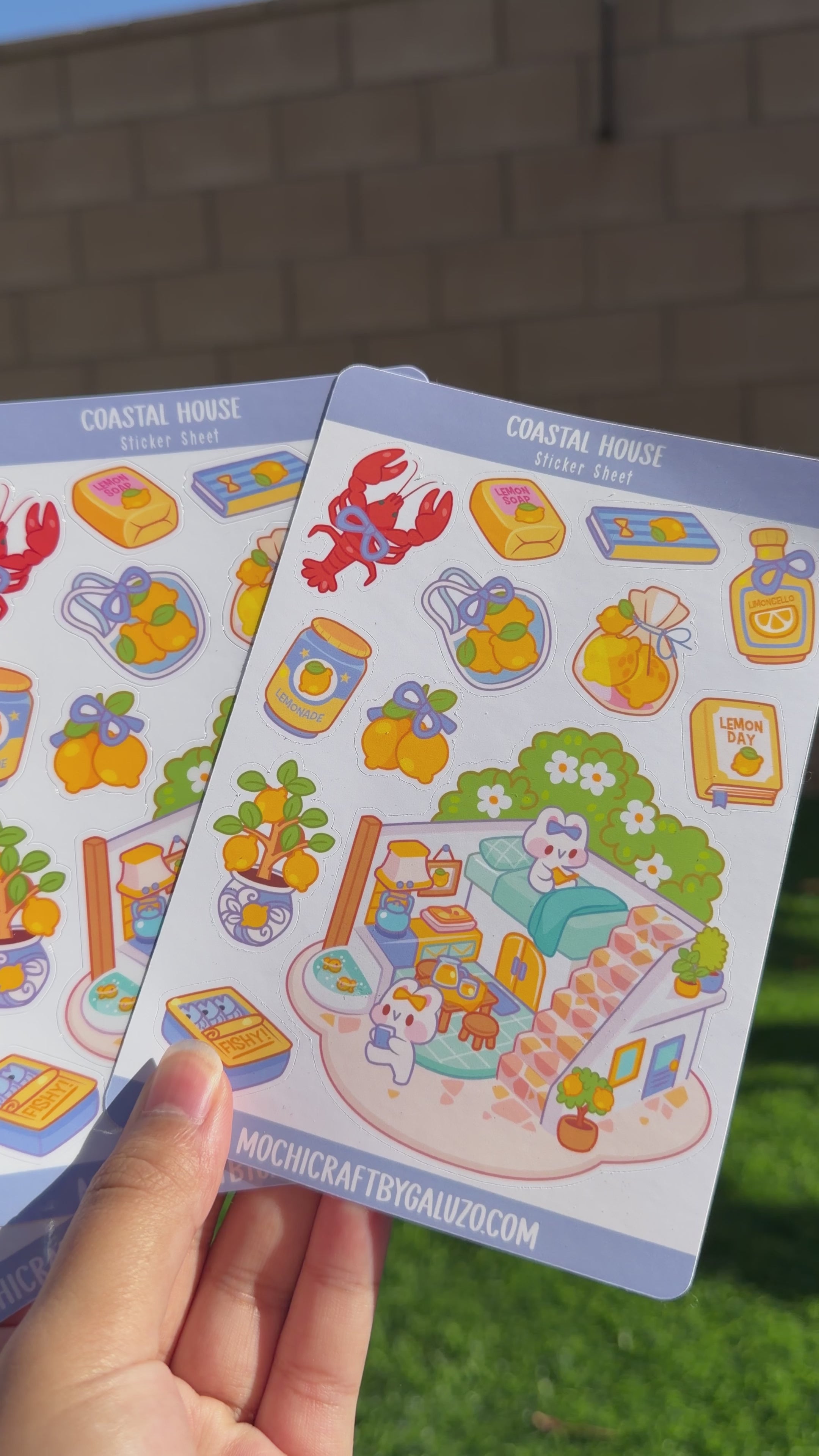 Coastal House | Scrapbooking | Sticker Sheet | Kiss Cut